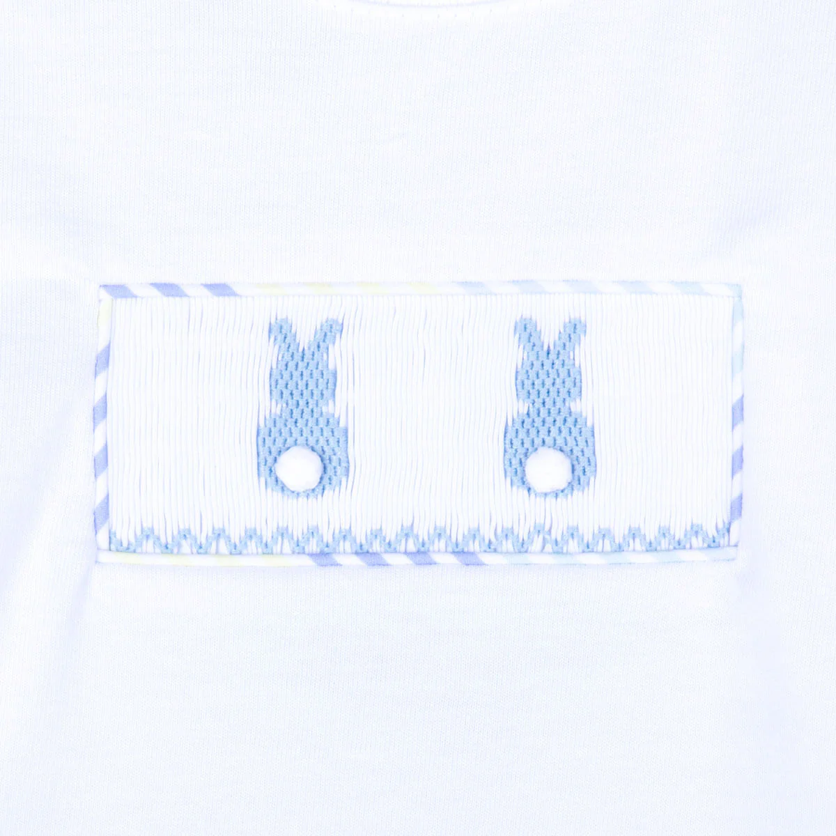 Spring Love Stripe Bunny Smocked Short Set - Image 2