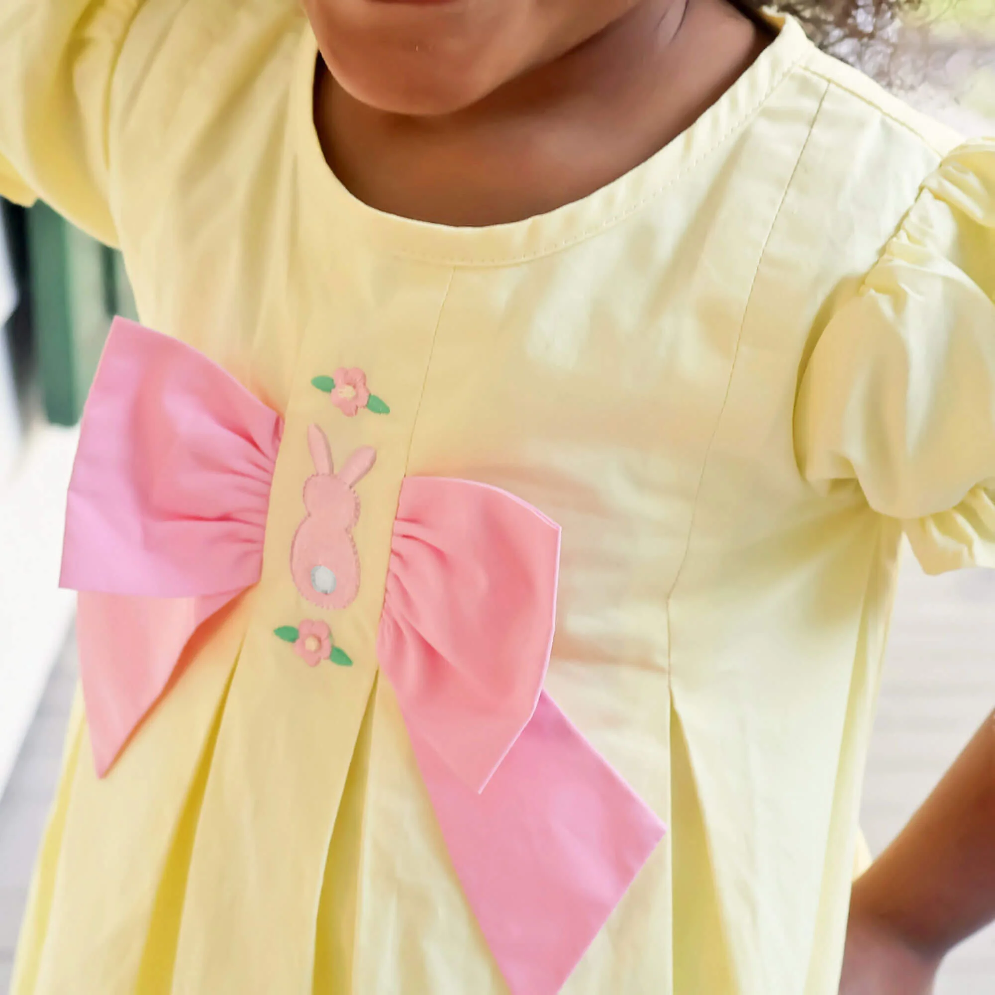 Bunny & Flowers Yellow Isabella Dress - Image 2