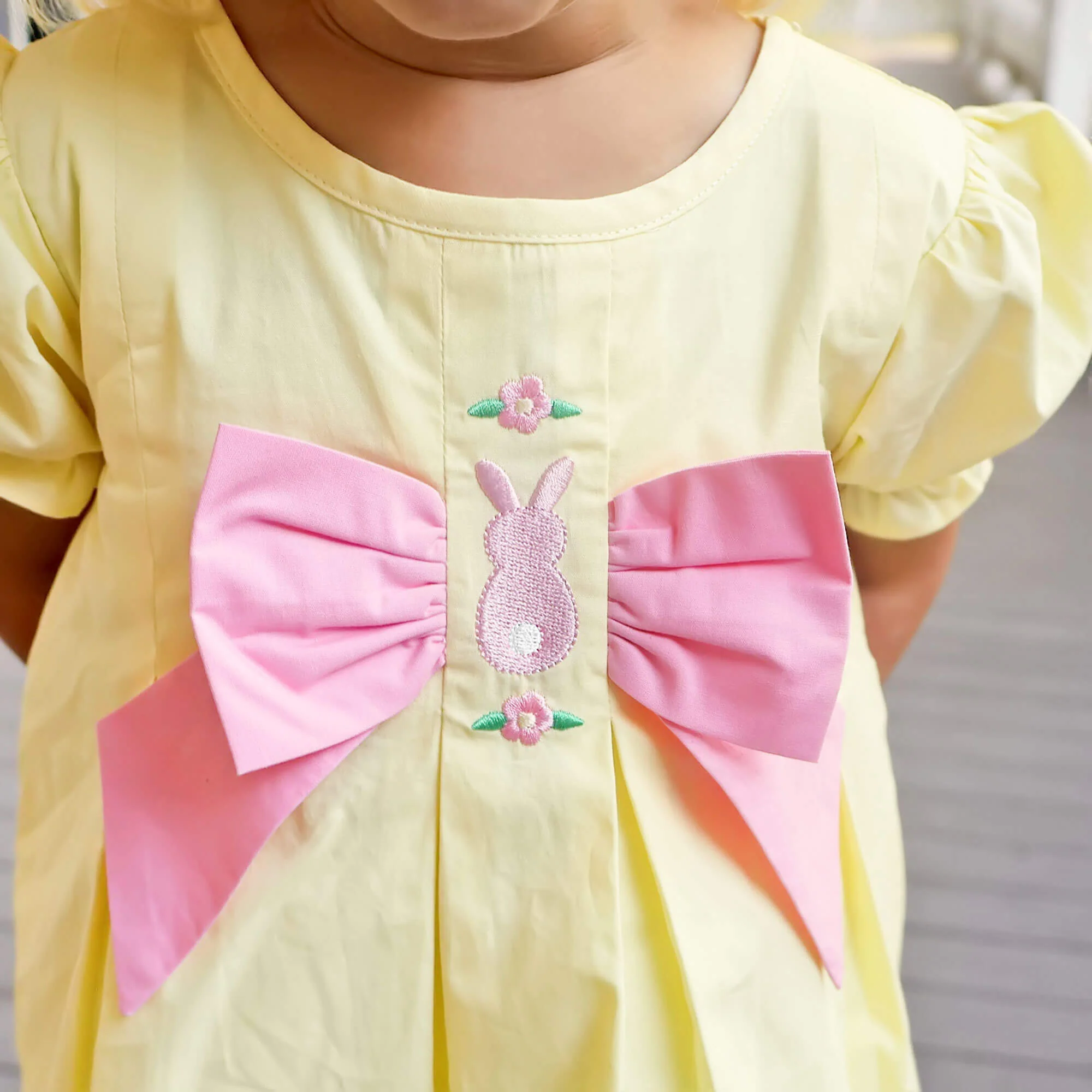 Bunny & Flowers Yellow Isabella Skirt Bubble - Image 3