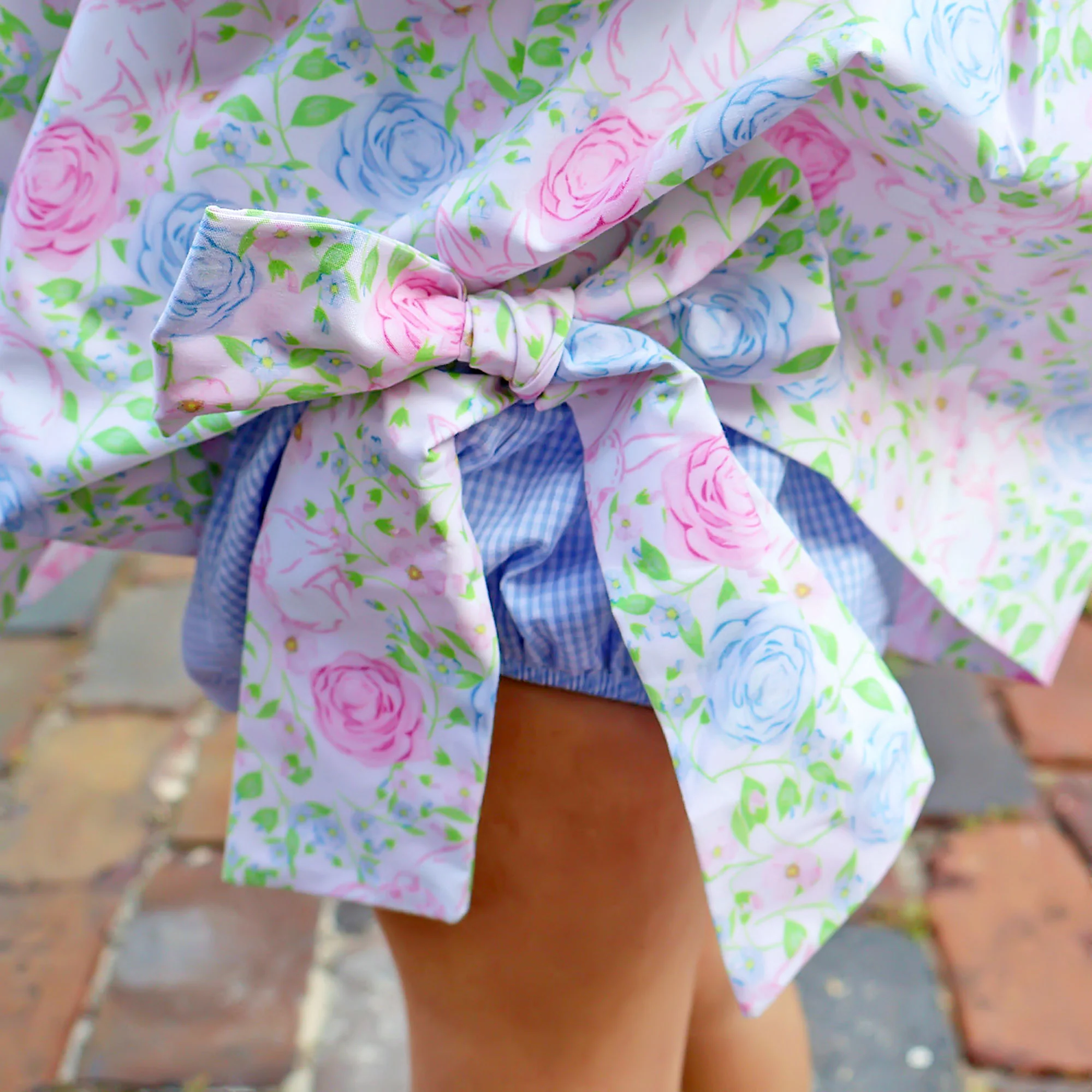 Botanical Floral Bunny Smocked Bloomer Set - Image 4
