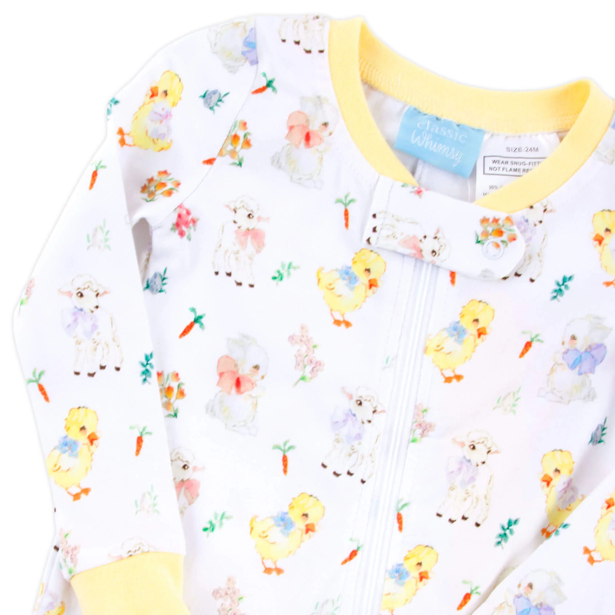 Bunny & Friends Yellow Zip Sleeper - Image 4