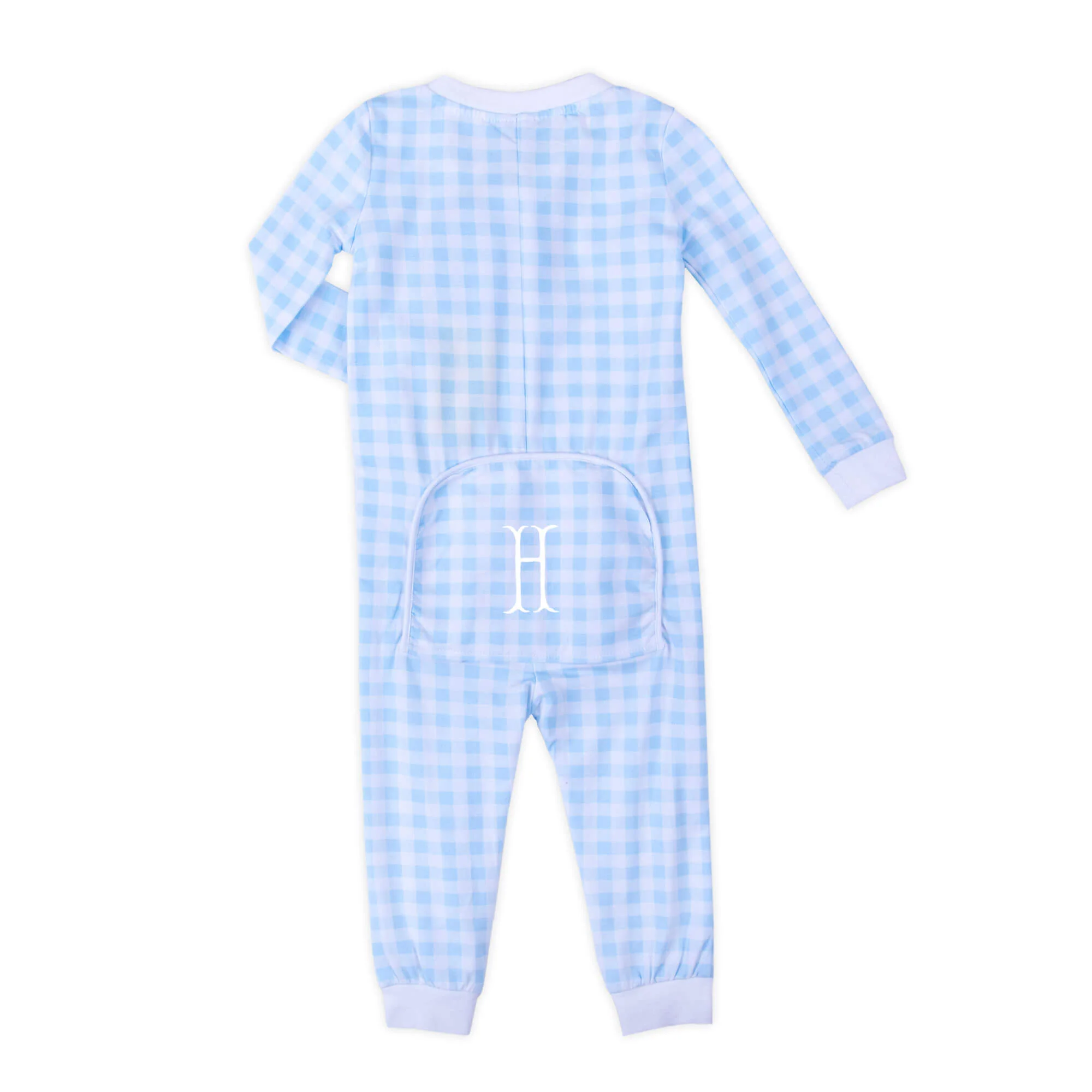 Bunny Garden Blue Check Zip Sleeper - Image 2