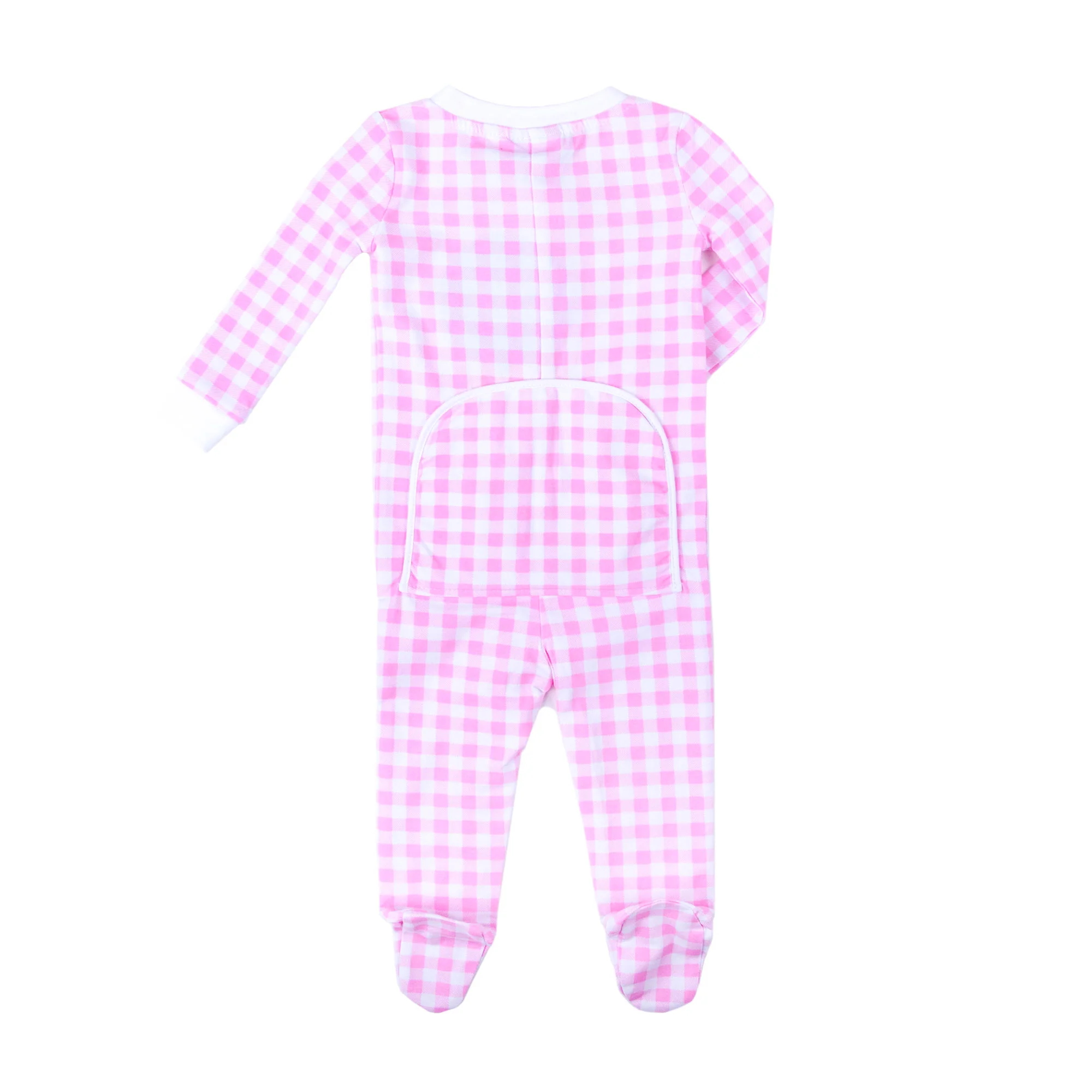 Bunny Garden Pink Check Zip Sleeper - Image 3