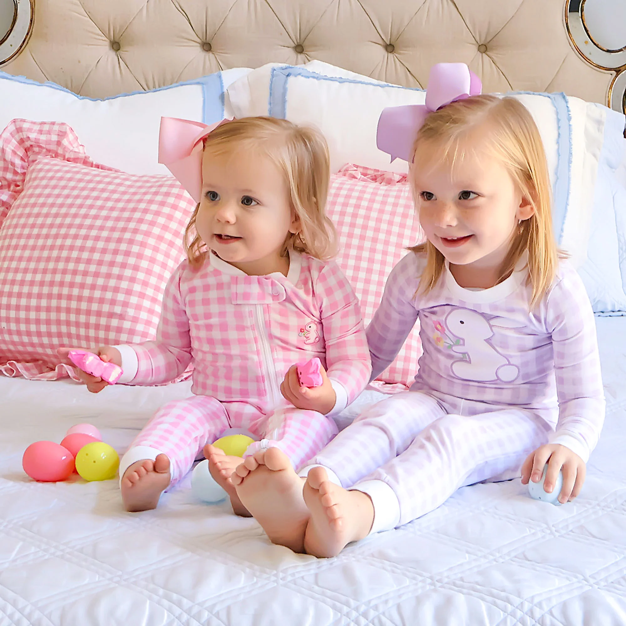 Bunny Garden Pink Check Zip Sleeper - Image 4