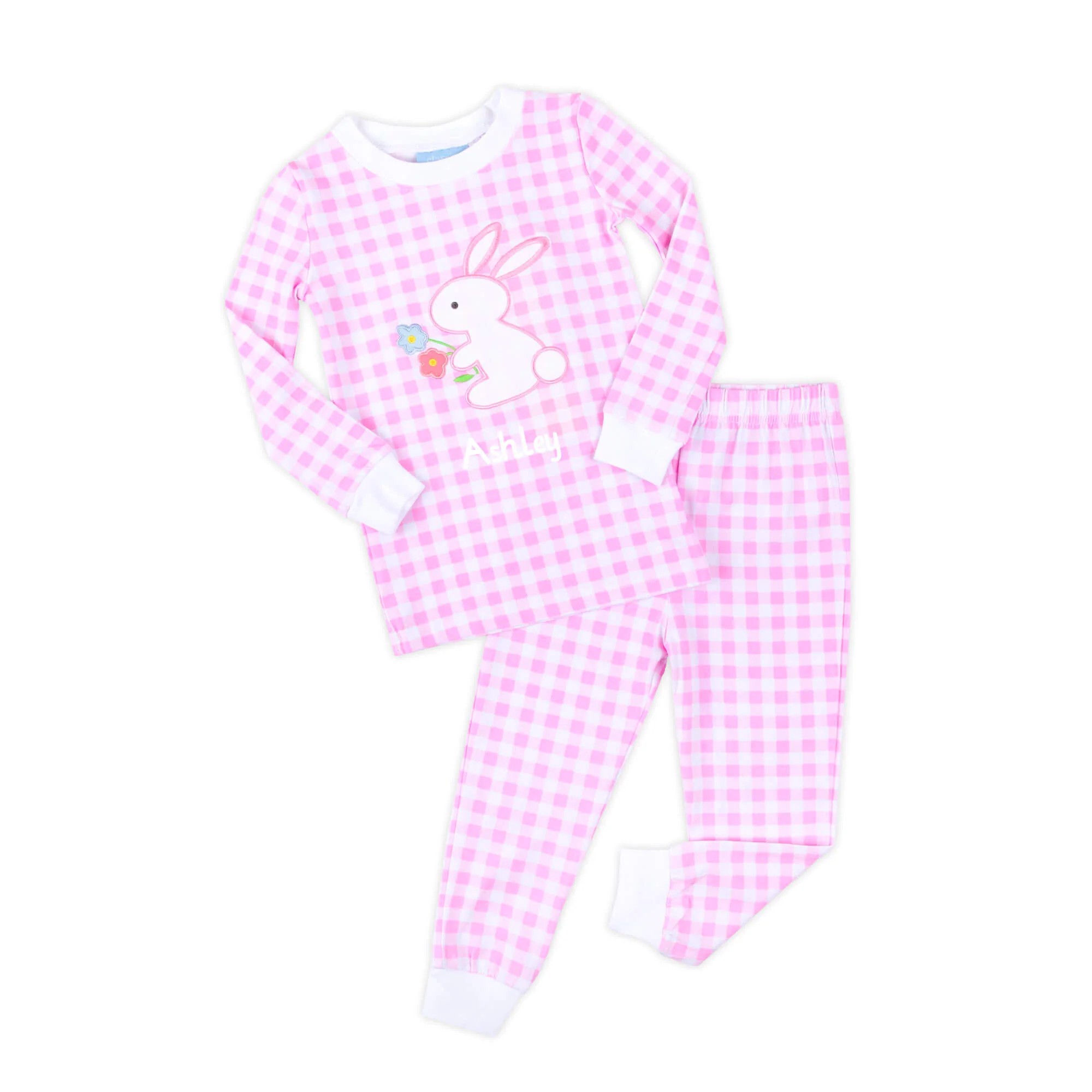 Bunny Garden Pink Check Pajamas - Image 2