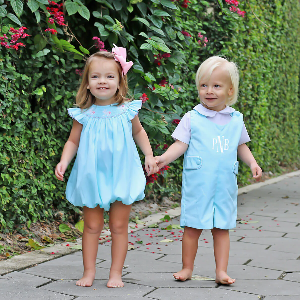 Bunny Love Mint Smocked Bubble - Image 5