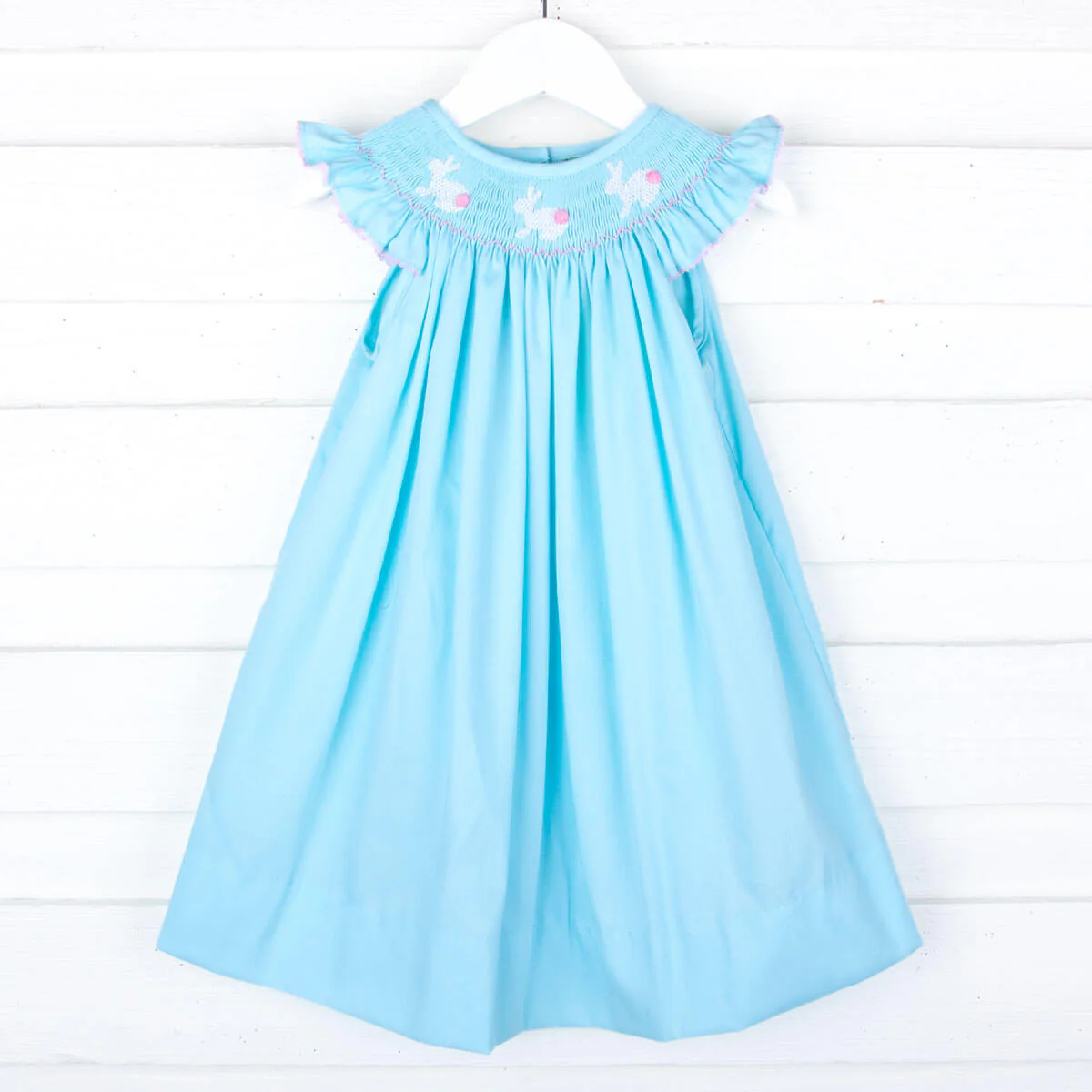 Bunny Love Mint Smocked Dress - Image 2