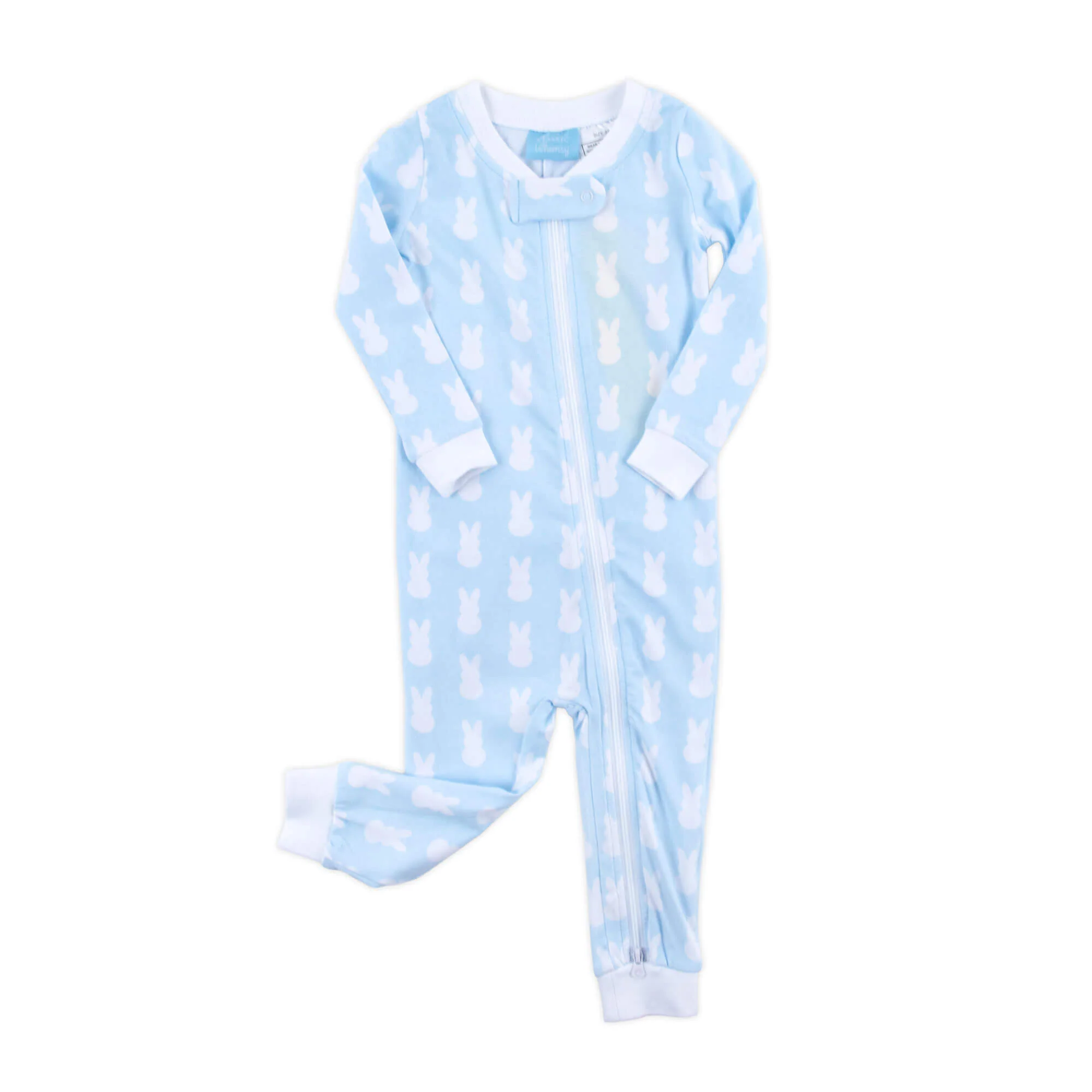 Bunny Peeps Light Blue Zip Sleeper - Image 2