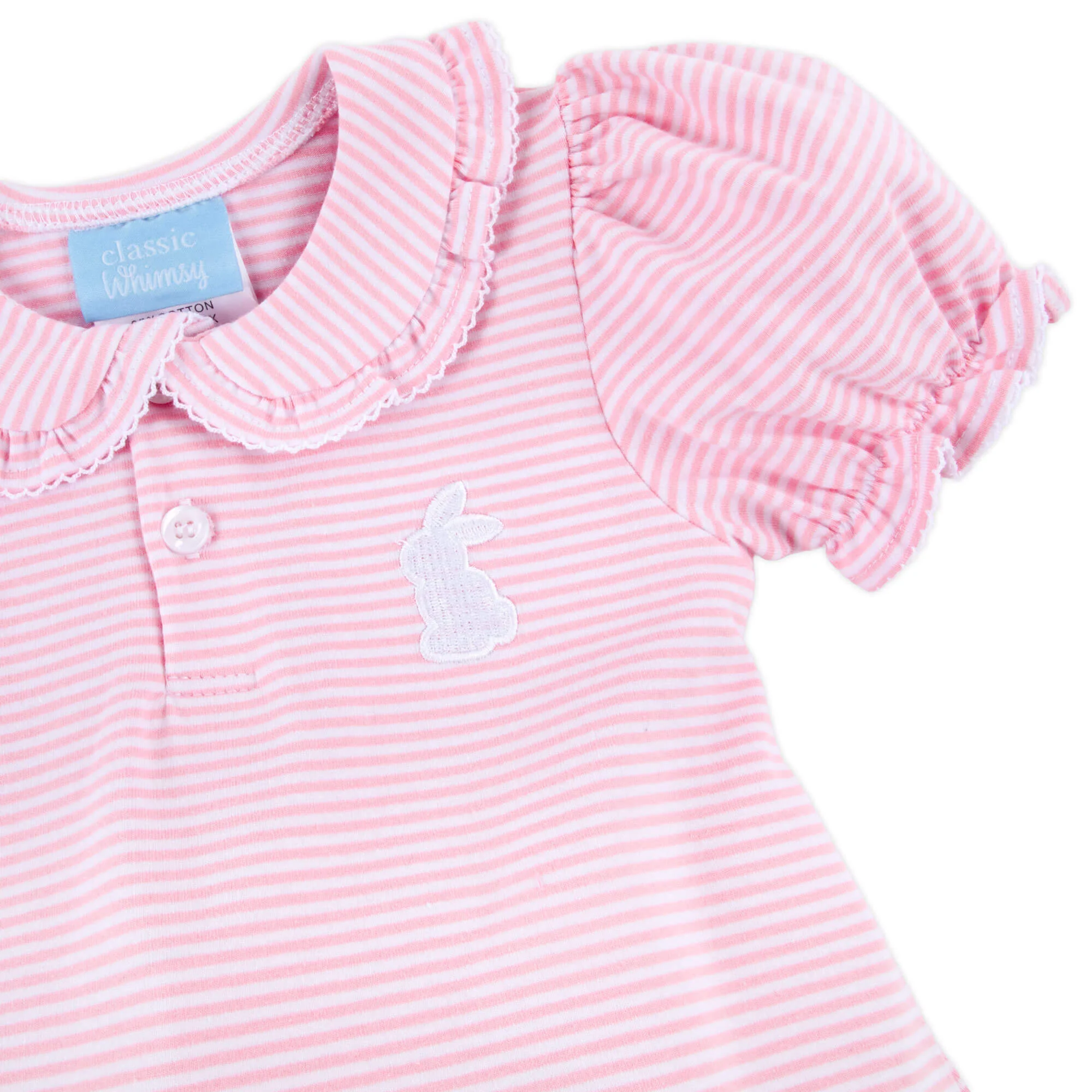 Bunny Pink Stripe Ruth Dress - Image 2