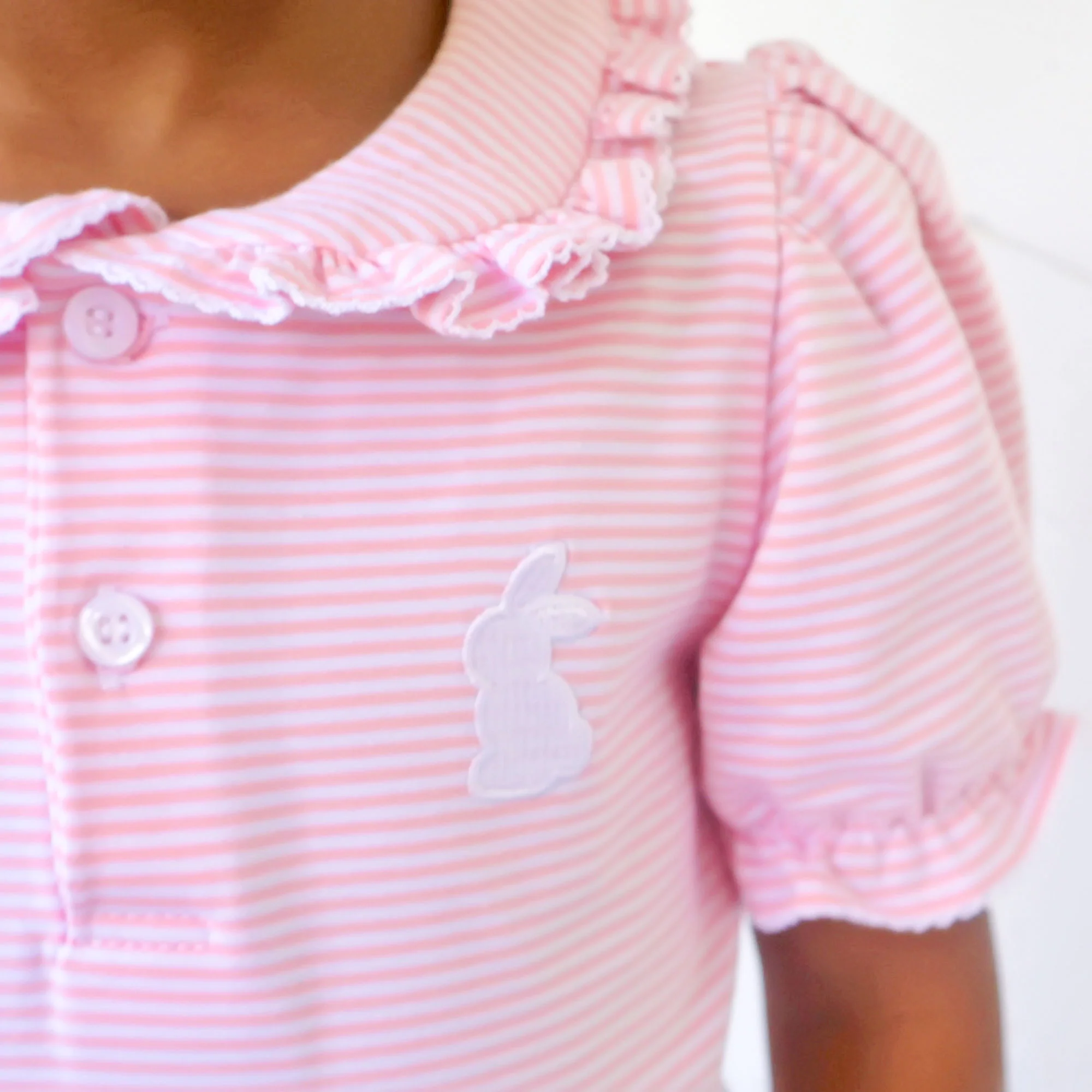 Bunny Pink Stripe Ruth Dress - Image 4