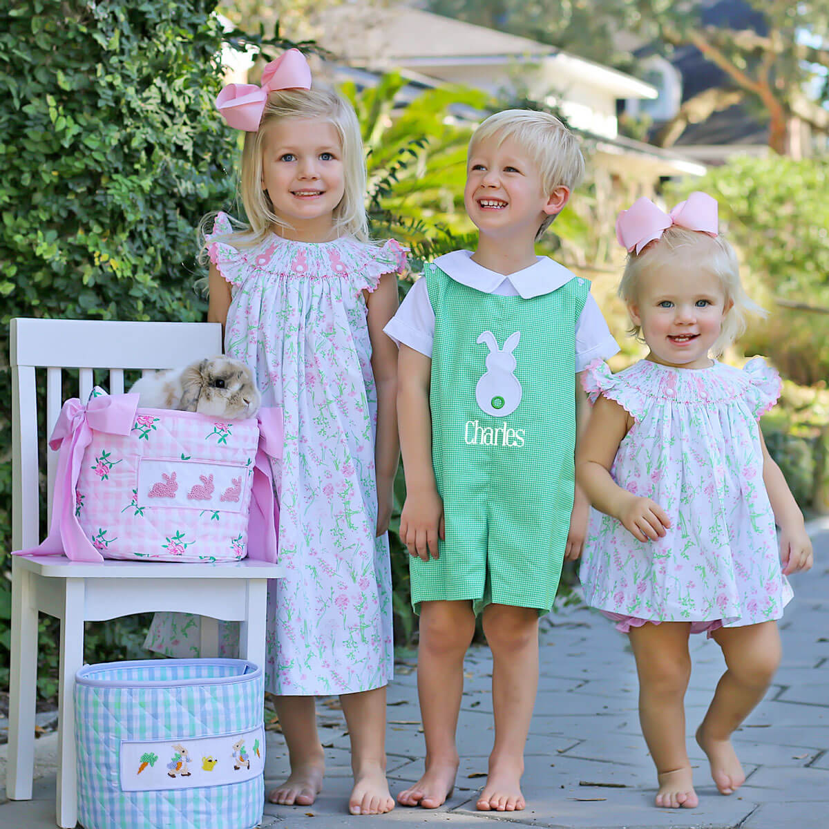 Bunny Smocked Spring Floral Dress - Image 5