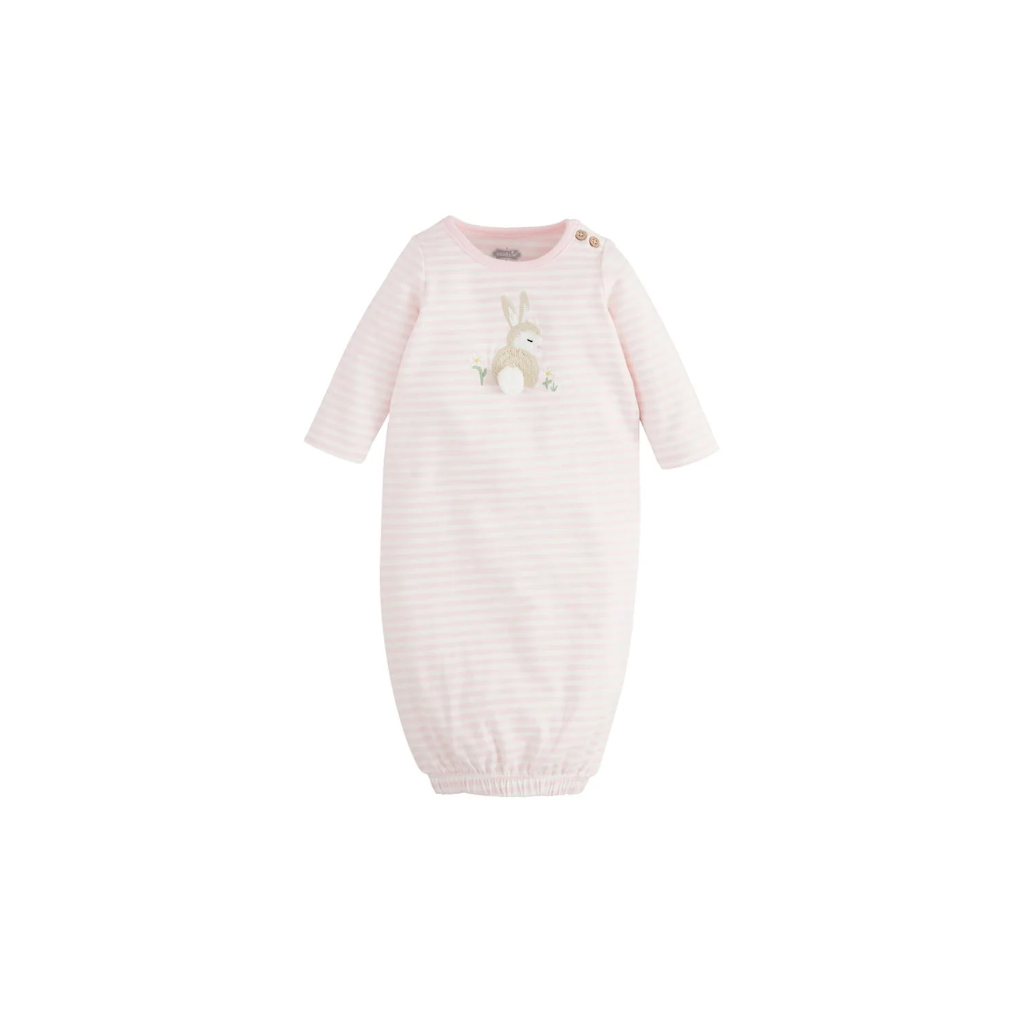 Bunny Stripe Baby Gown - Image 3