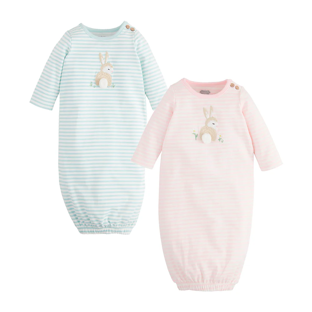 Bunny Stripe Baby Gown - Image 4