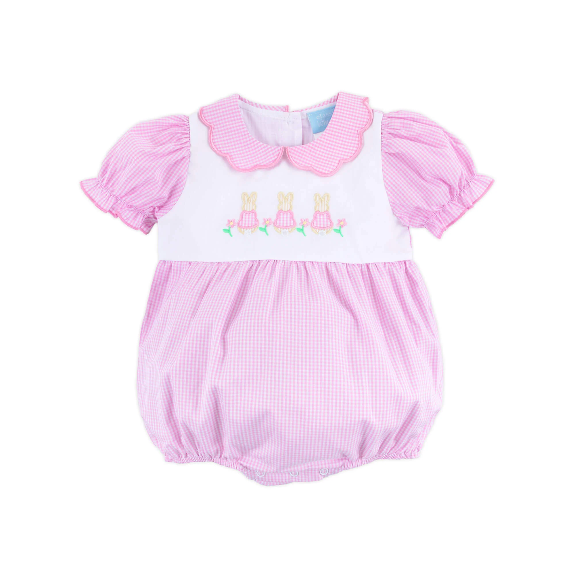 Storybook Bunny Trio Pink Gingham Bubble - Image 2