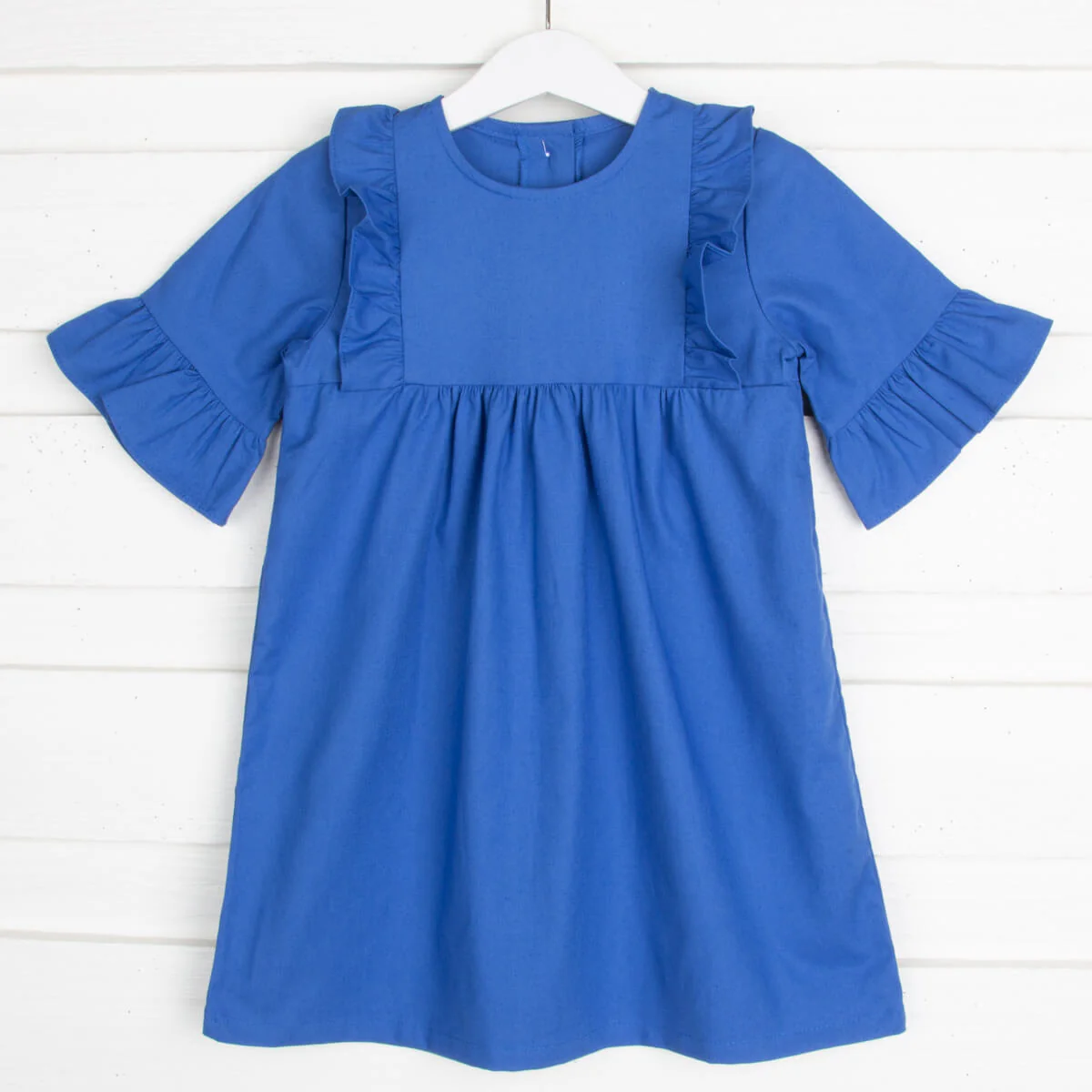 Cadet Blue Solid Olivia Dress - Image 2