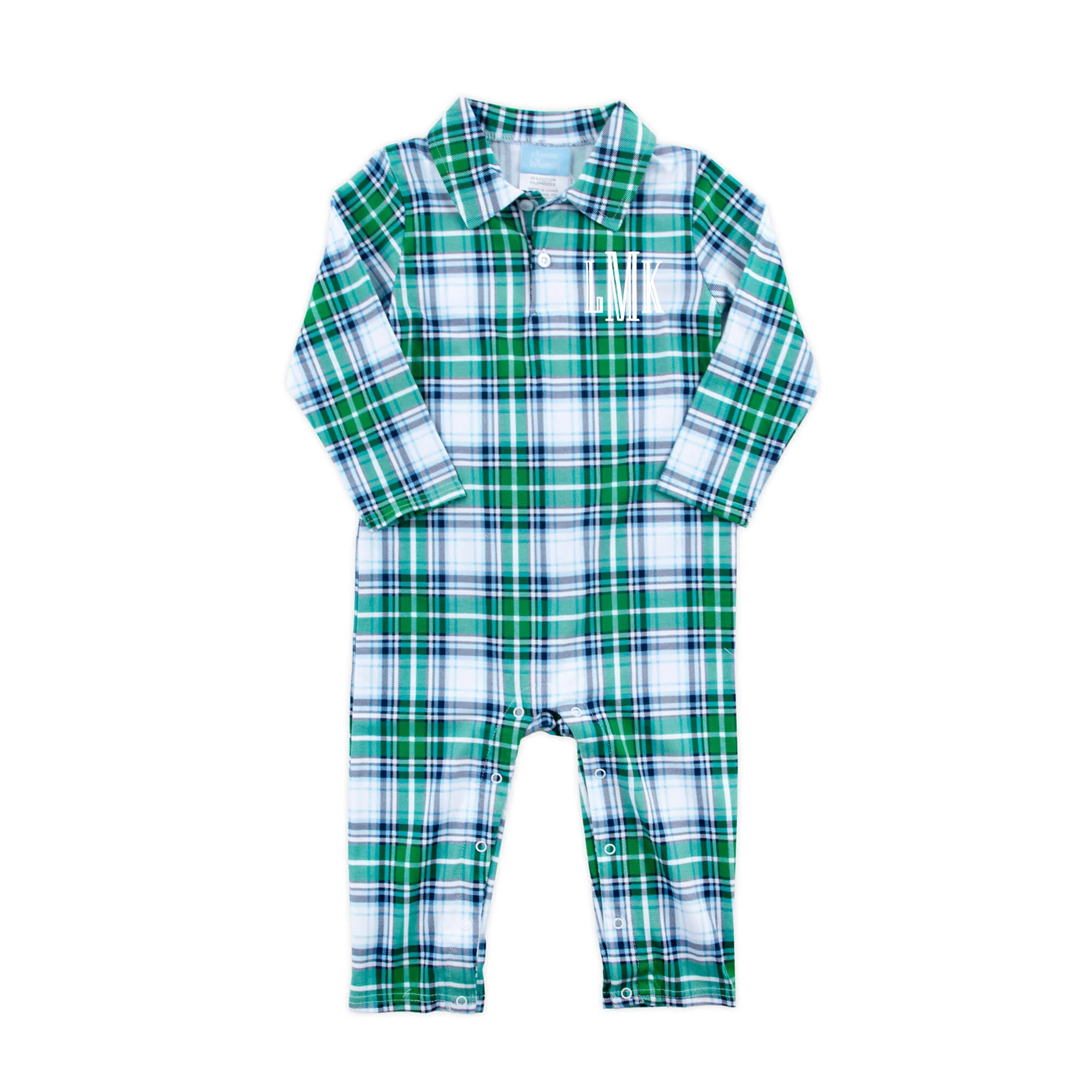 Campbell Plaid Polo Romper - Image 2