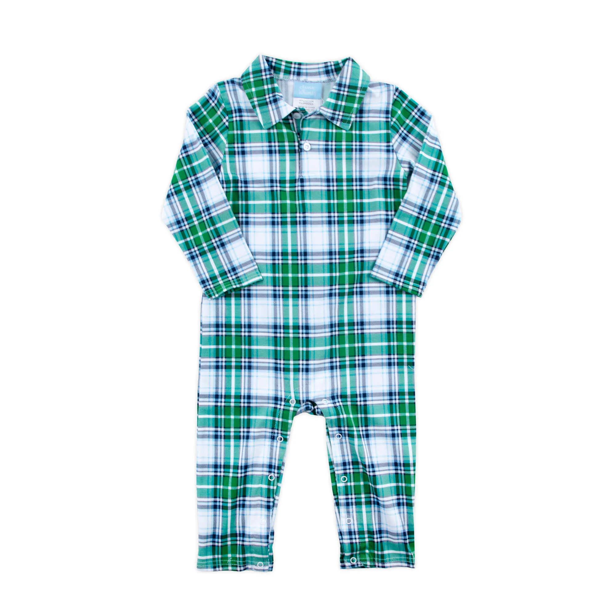 Campbell Plaid Polo Romper - Image 4