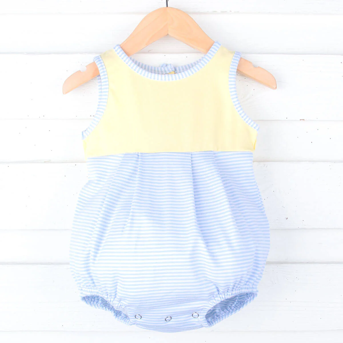 Charlie Light Blue Stripe & Yellow Knit Bubble - Image 2
