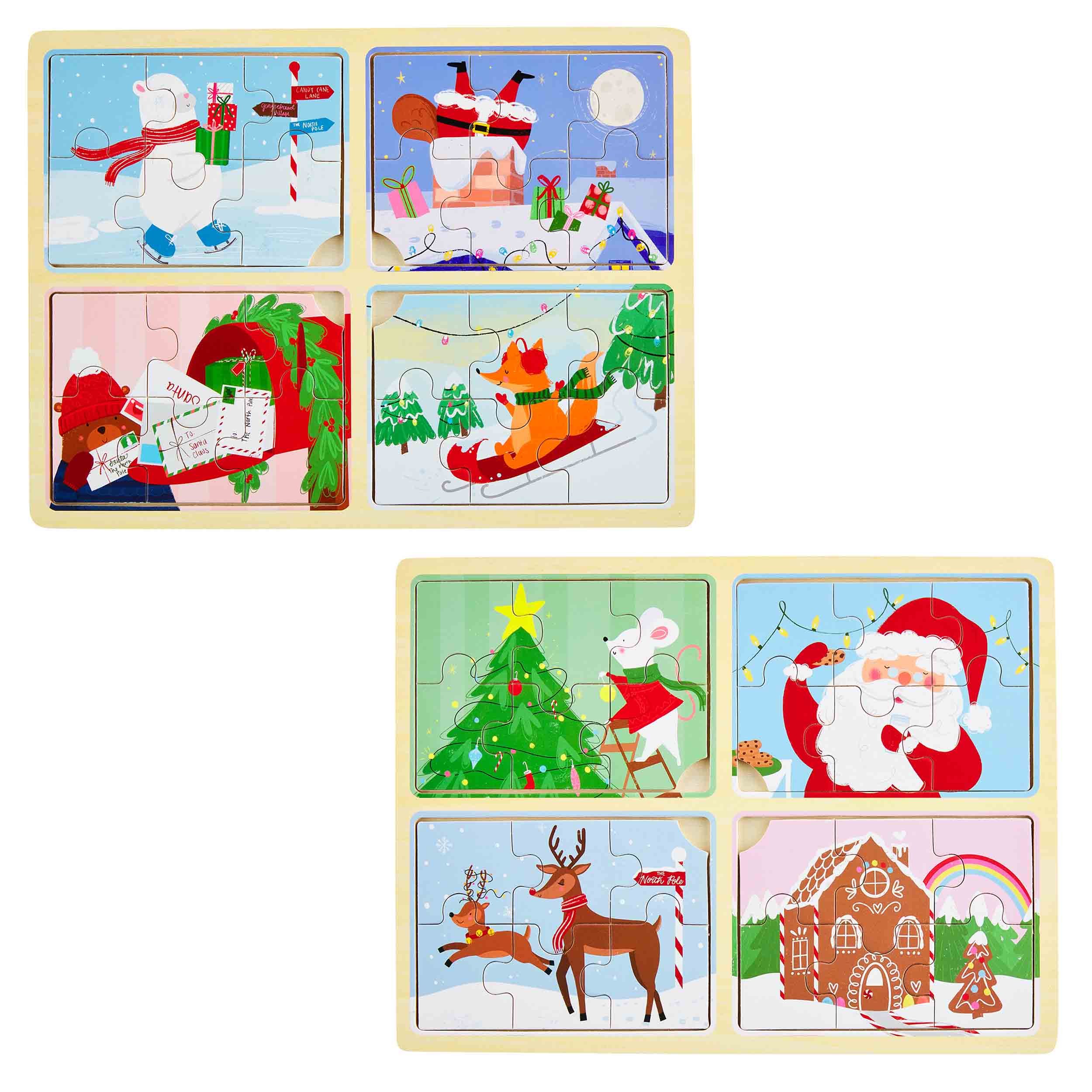 Christmas 4-In-1 Wooden Puzzle - Image 2