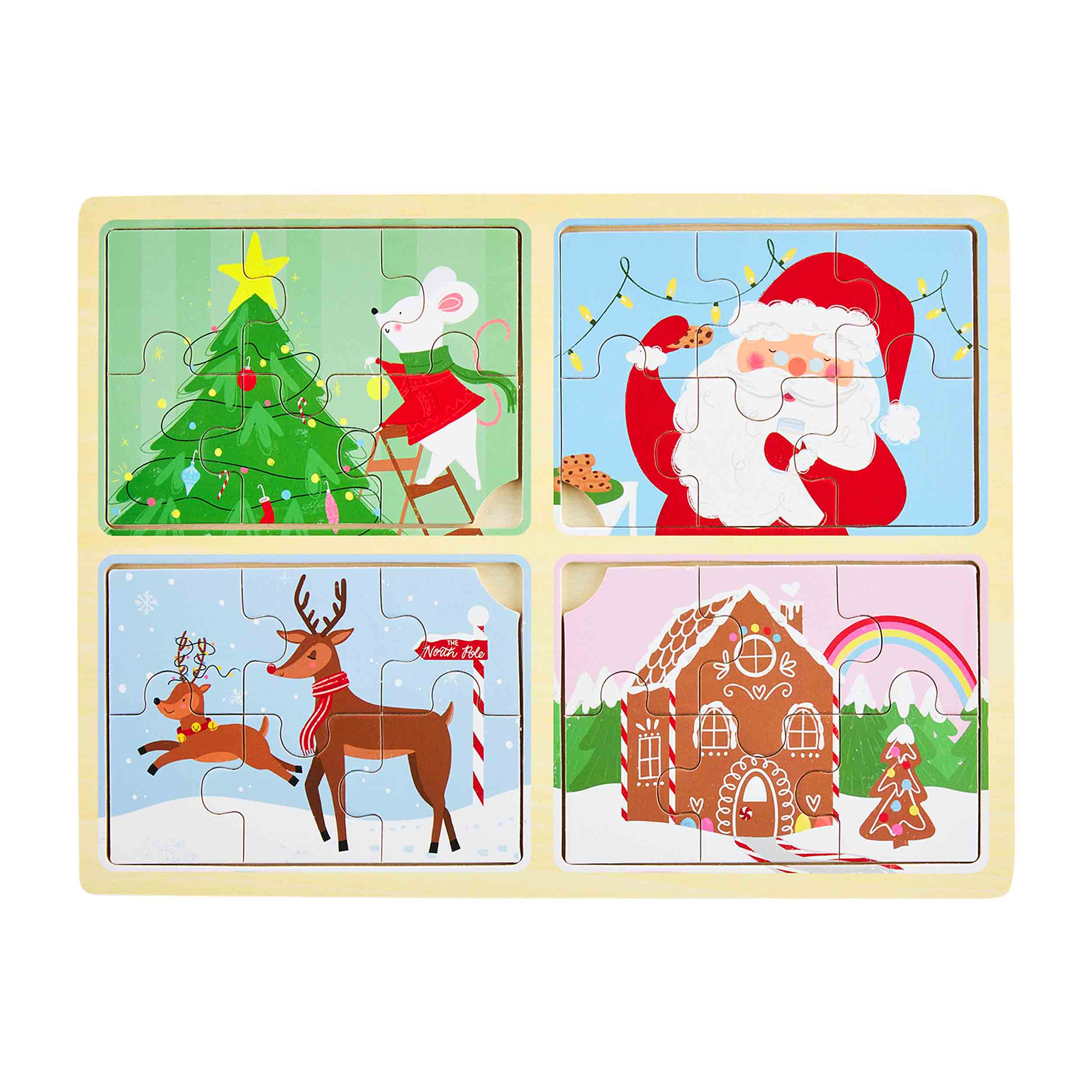 Christmas 4-In-1 Wooden Puzzle - Image 3
