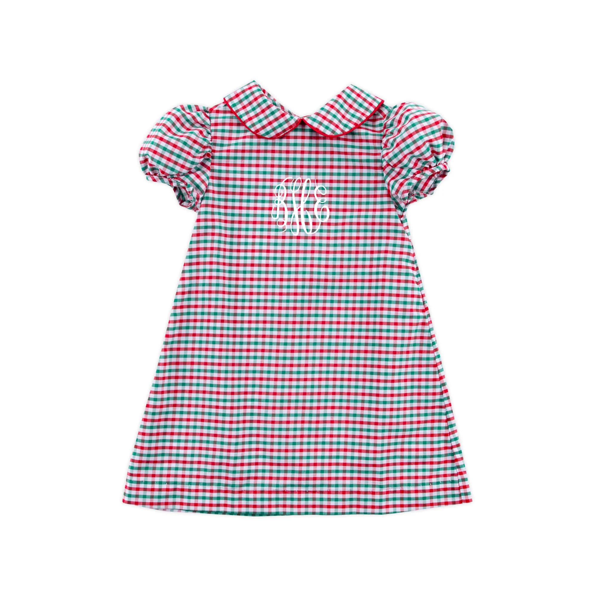 Christmas Card Gingham Sally Dress - Image 2