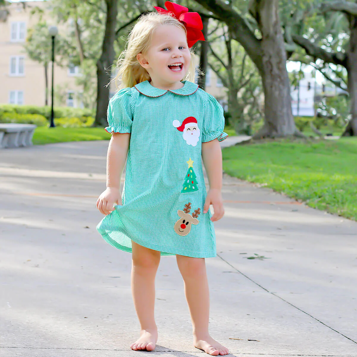 Christmas Cheer Green Sally Dress - Image 5