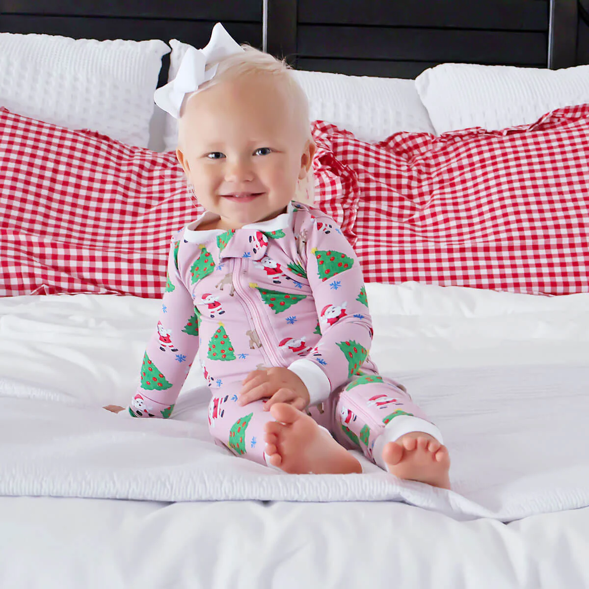 Christmas Cheer Pink Zip Sleeper - Image 4
