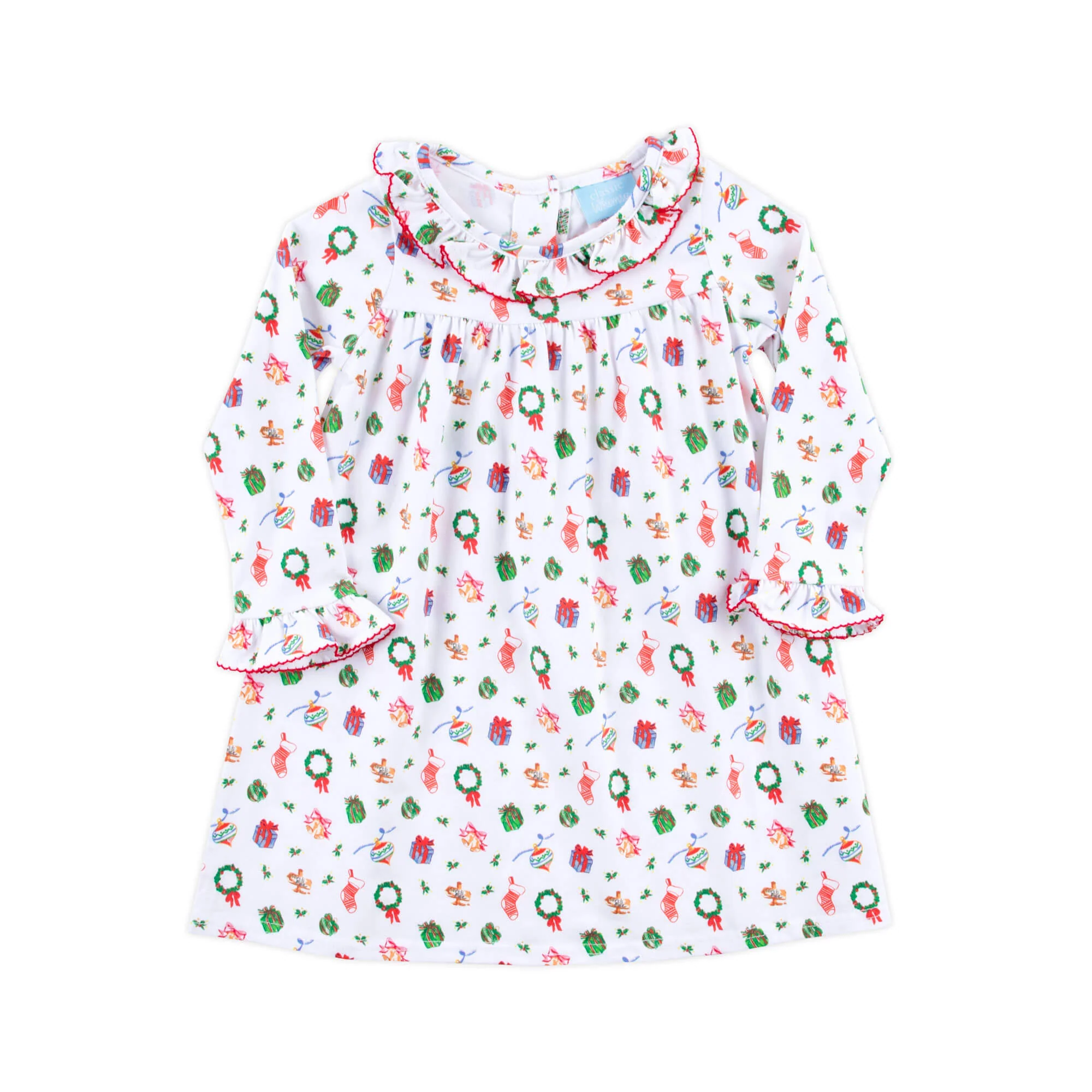 Christmas Delights Ruffle Collared Dress - Image 2