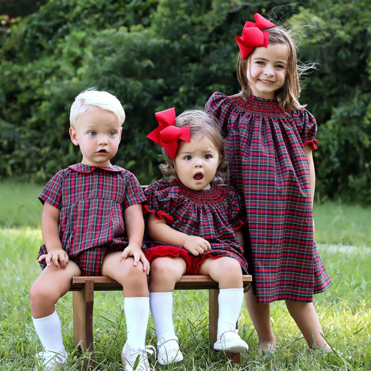 Christmas Eve Plaid Collared Boy Bubble - Image 8
