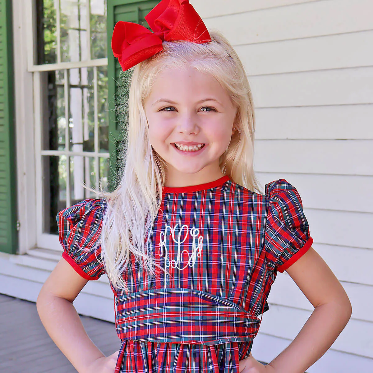 Christmas Eve Plaid Sash Dress - Image 3