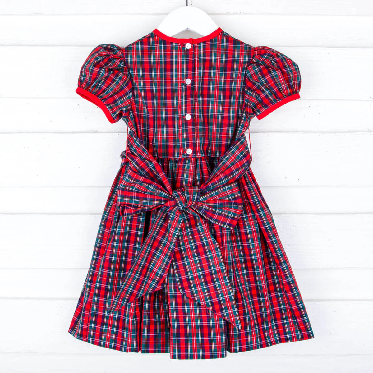 Christmas Eve Plaid Sash Dress - Image 6