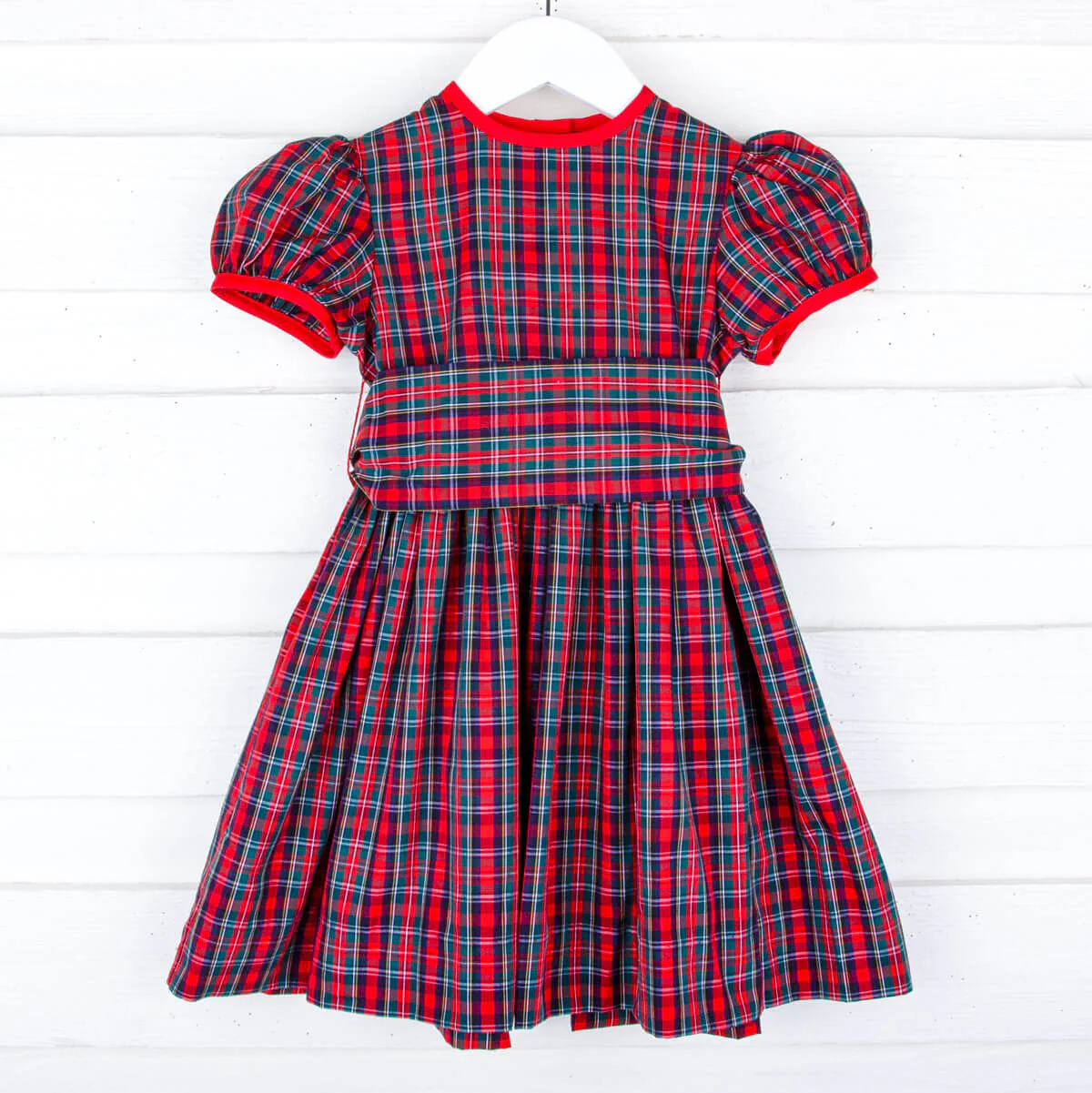Christmas Eve Plaid Sash Dress - Image 7