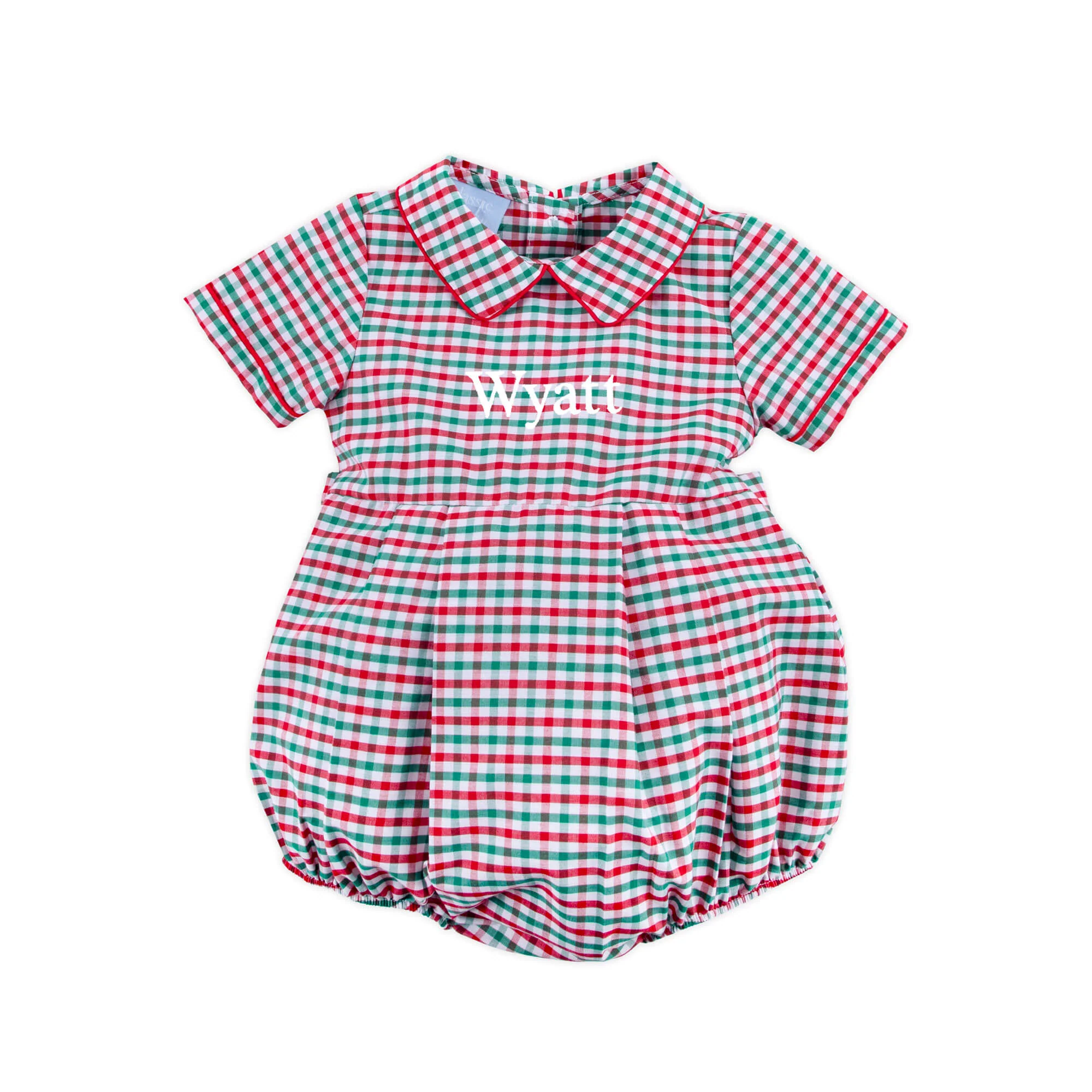 Christmas Card Gingham Collared Bubble - Image 2