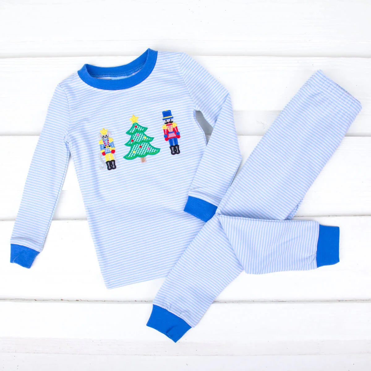 Nutcracker Light Blue Stripe Pajamas - Image 2