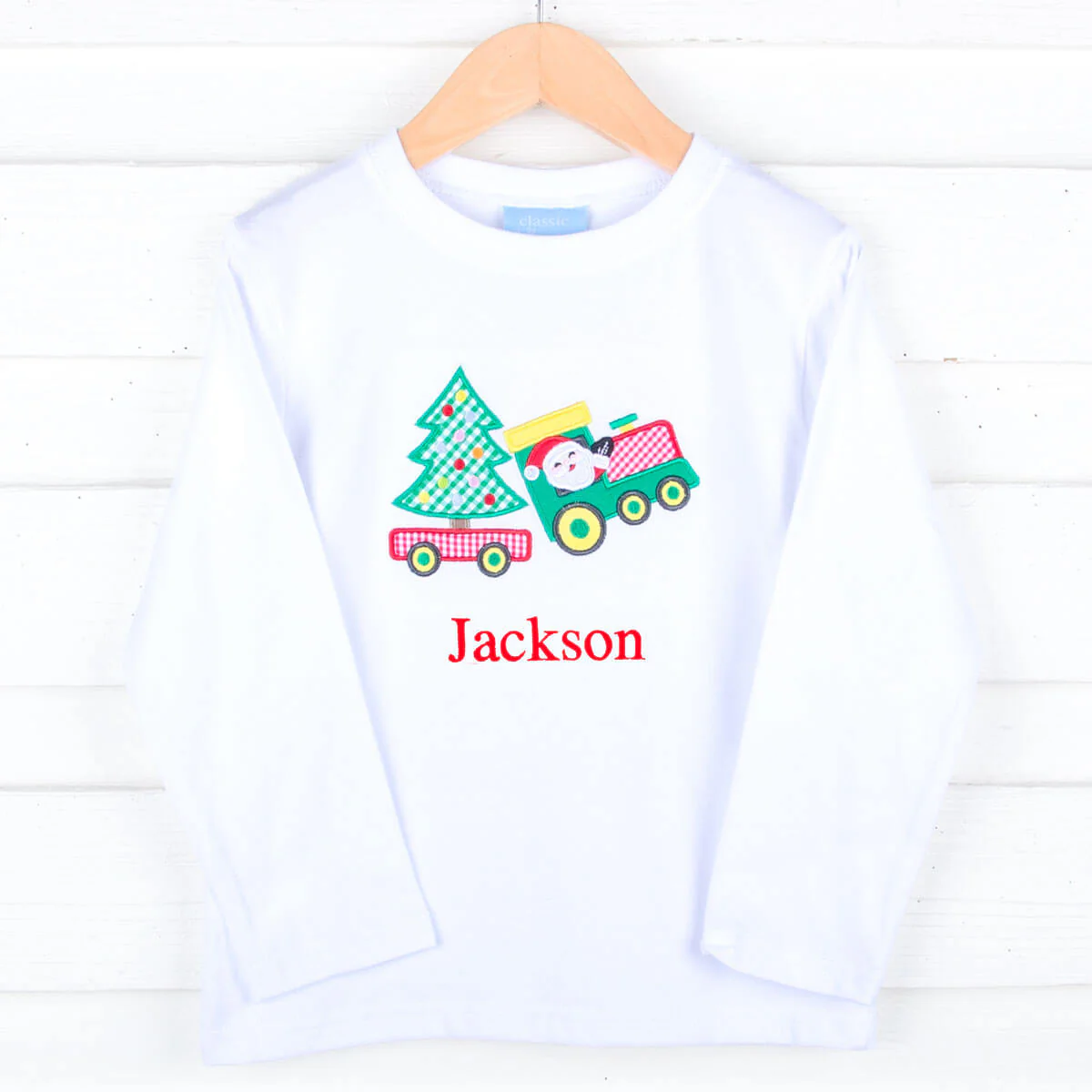 Christmas Train White Long Sleeve Shirt - Image 2
