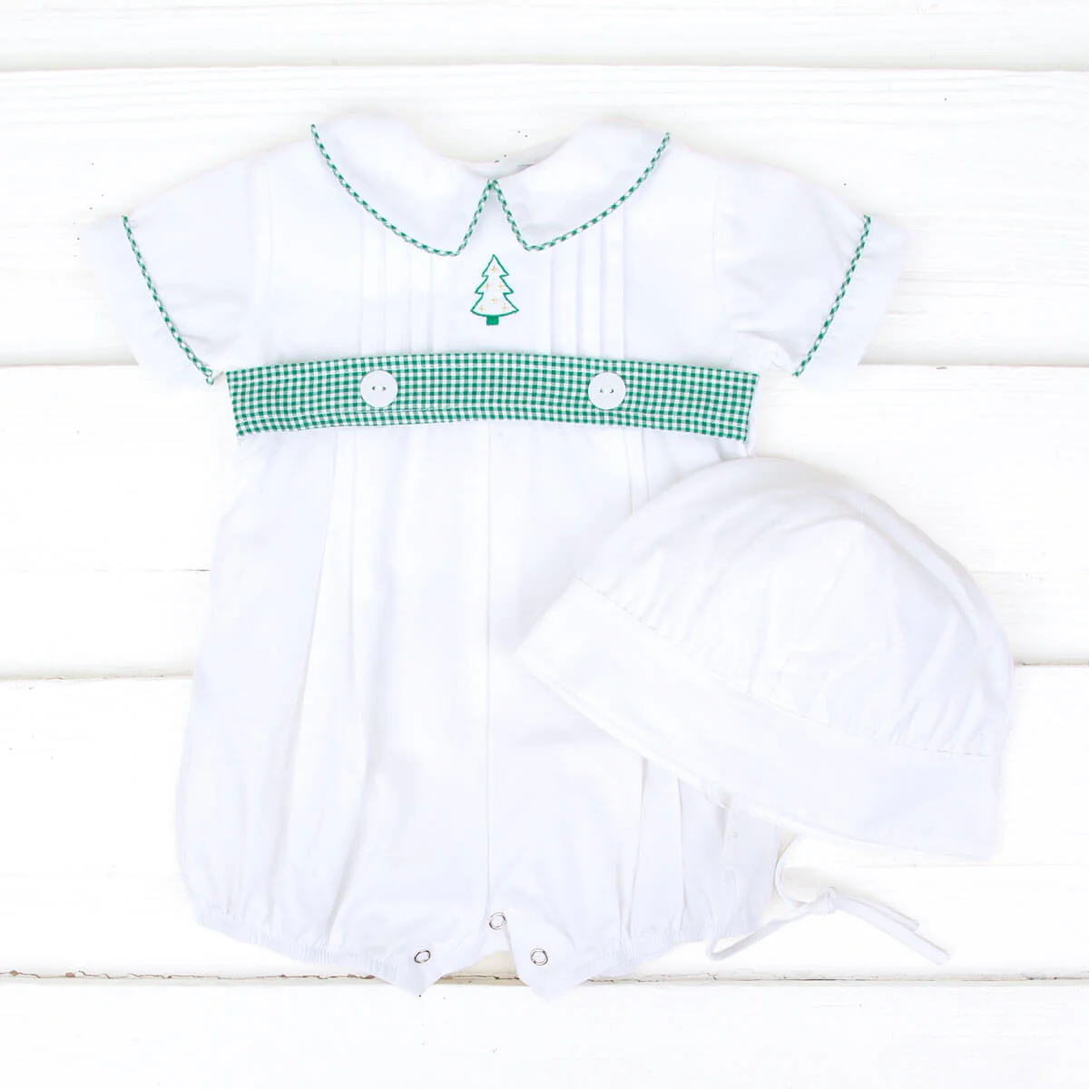 Christmas Tree Embroidered Collared Bubble - Image 2