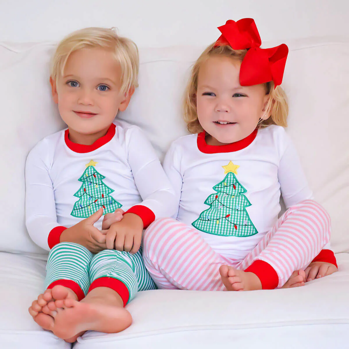 Christmas Tree Pink Stripe Pajamas - Image 3