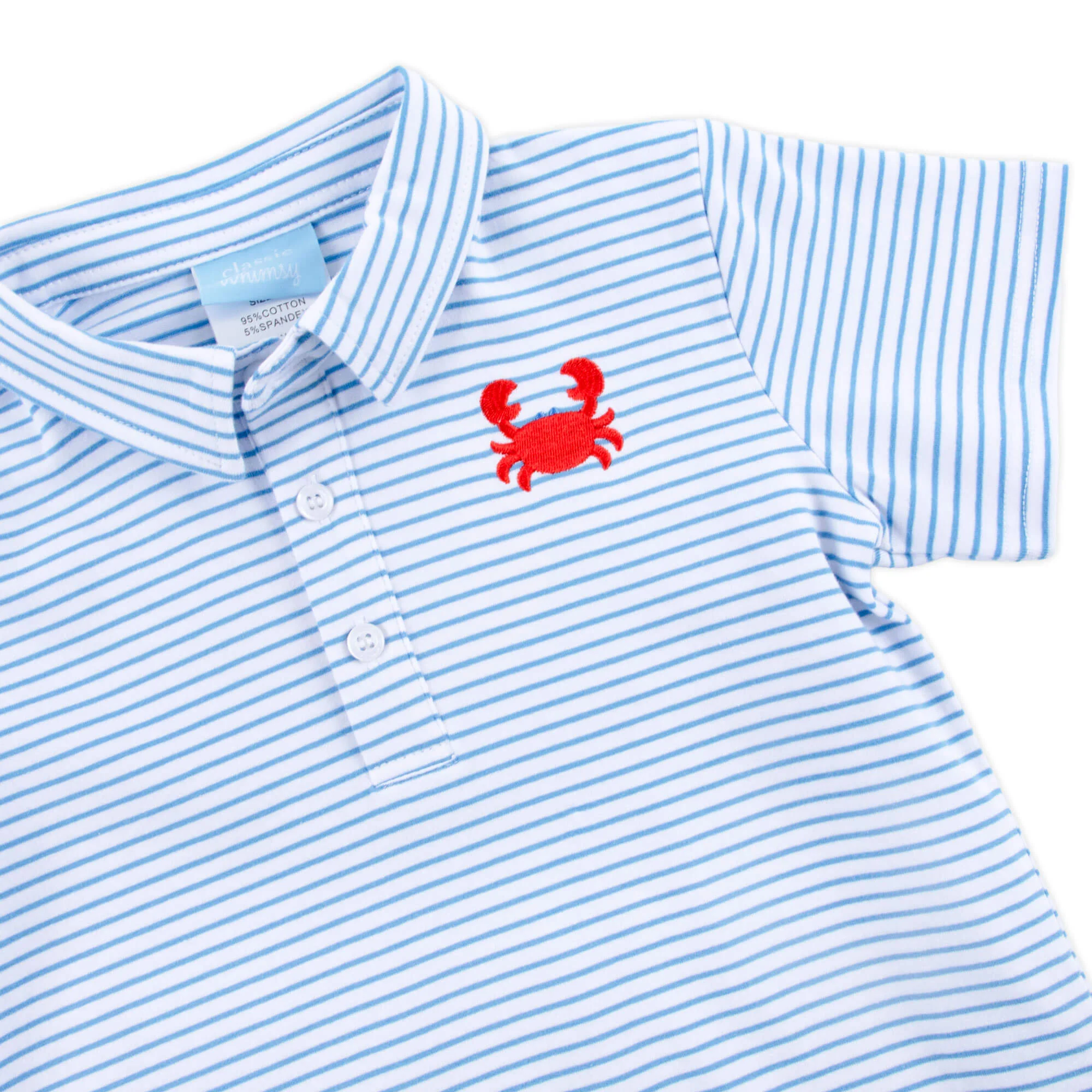 Coastal Crab Blue Stripe Polo - Image 2