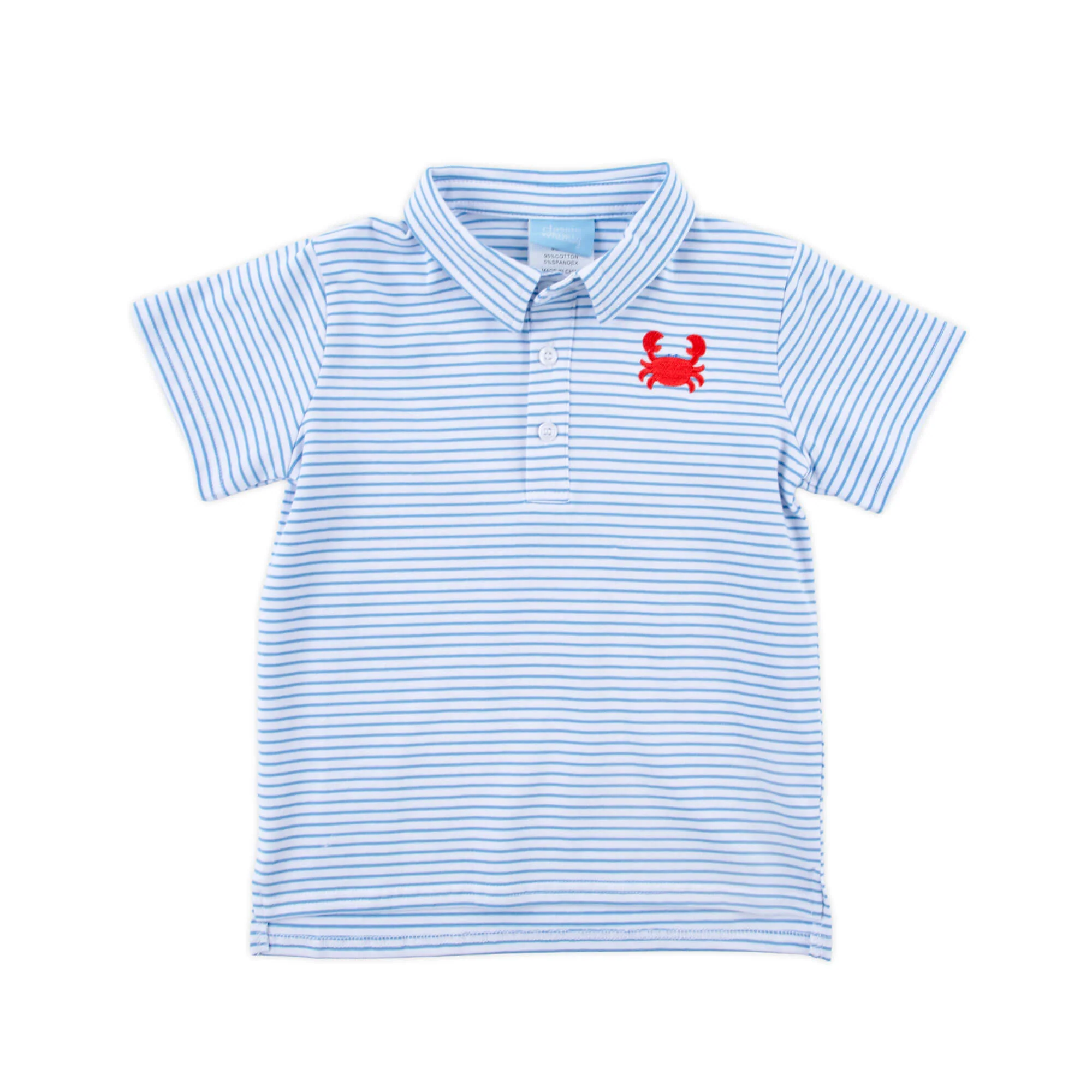Coastal Crab Blue Stripe Polo - Image 3