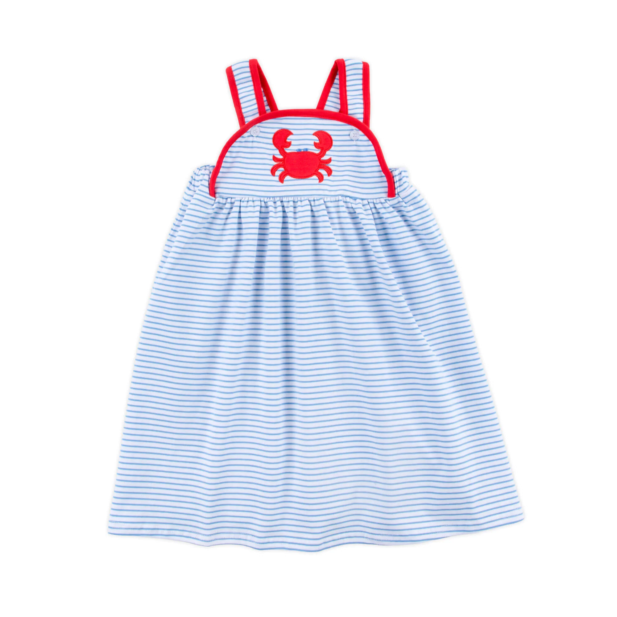 Coastal Crab Blue Stripe Skyler Dress - Image 2