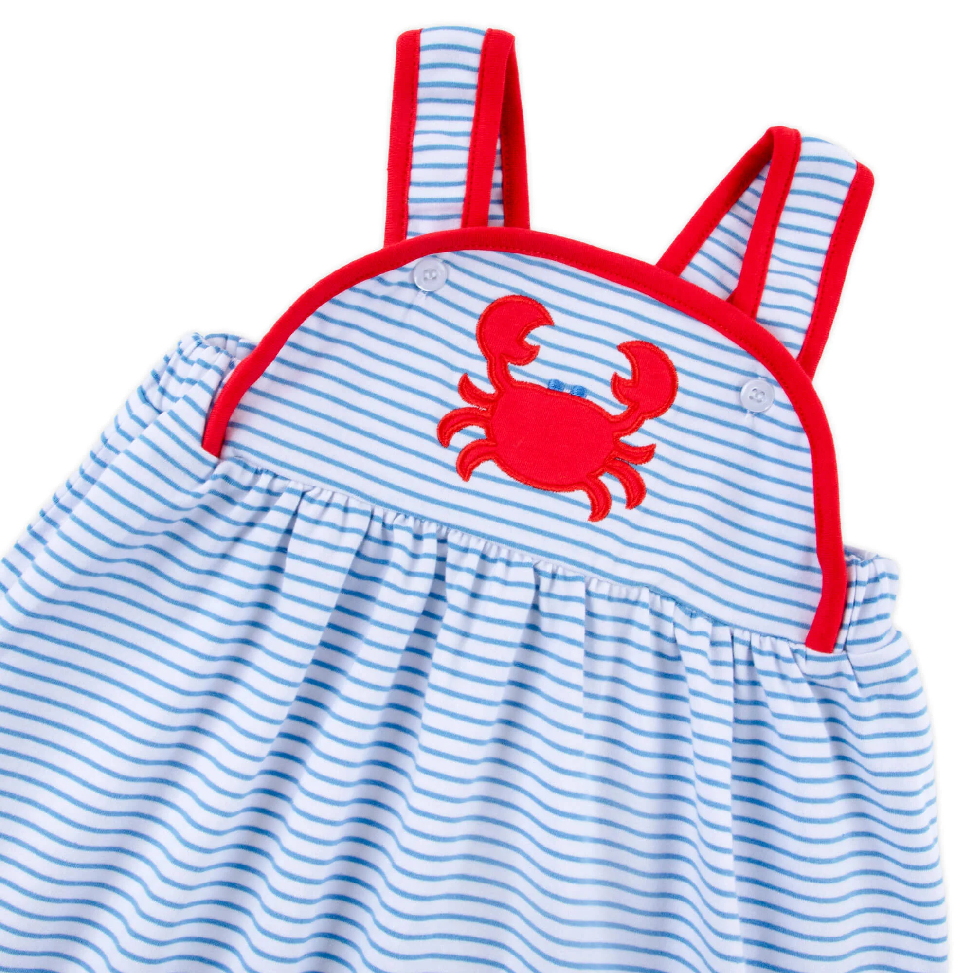 Coastal Crab Blue Stripe Skyler Dress - Image 4