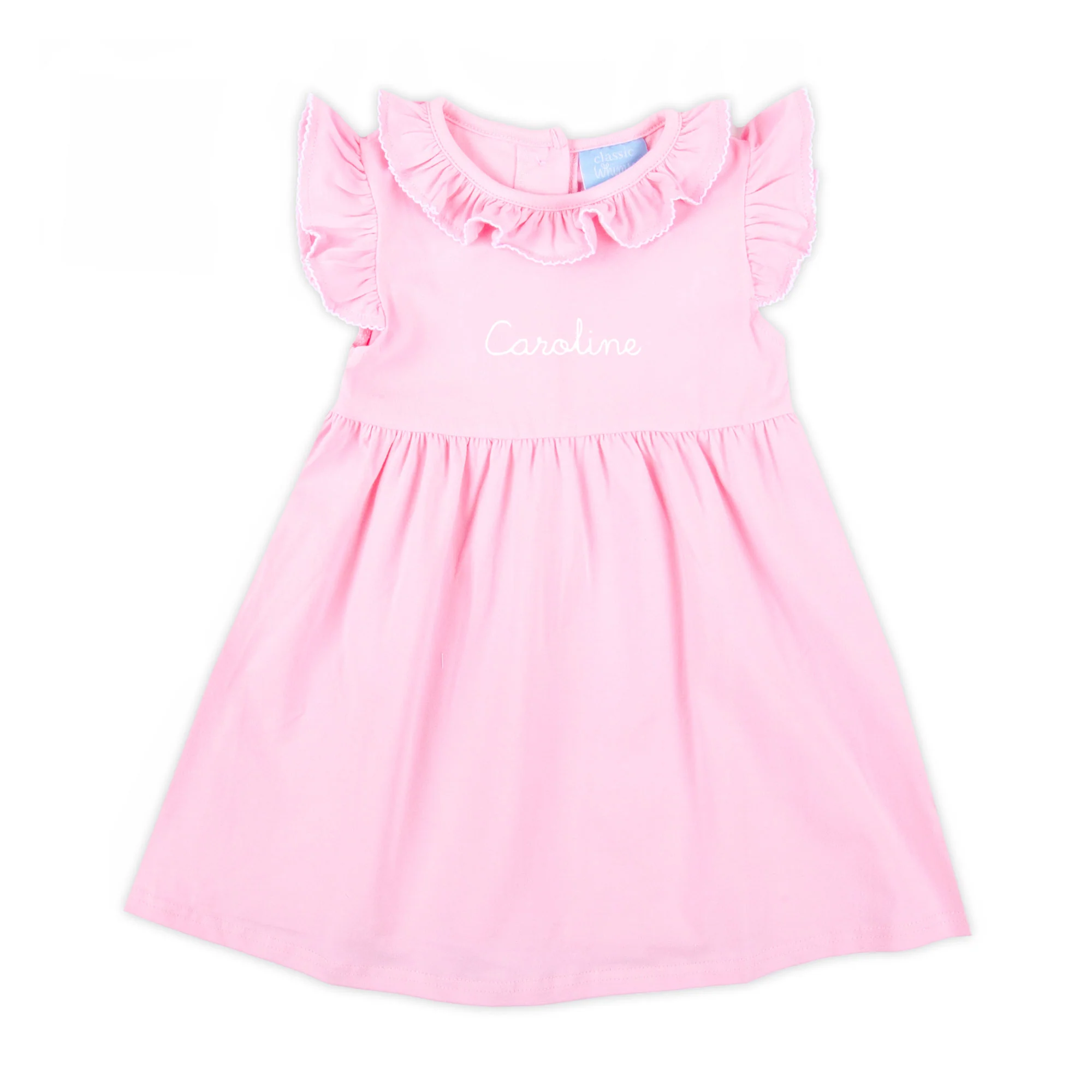 Colette Ruffle Collar Pink Knit Dress - Image 3