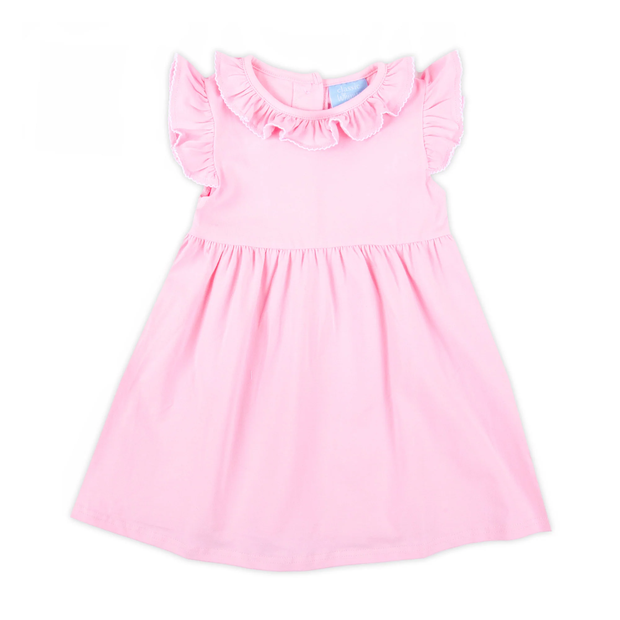Colette Ruffle Collar Pink Knit Dress - Image 6