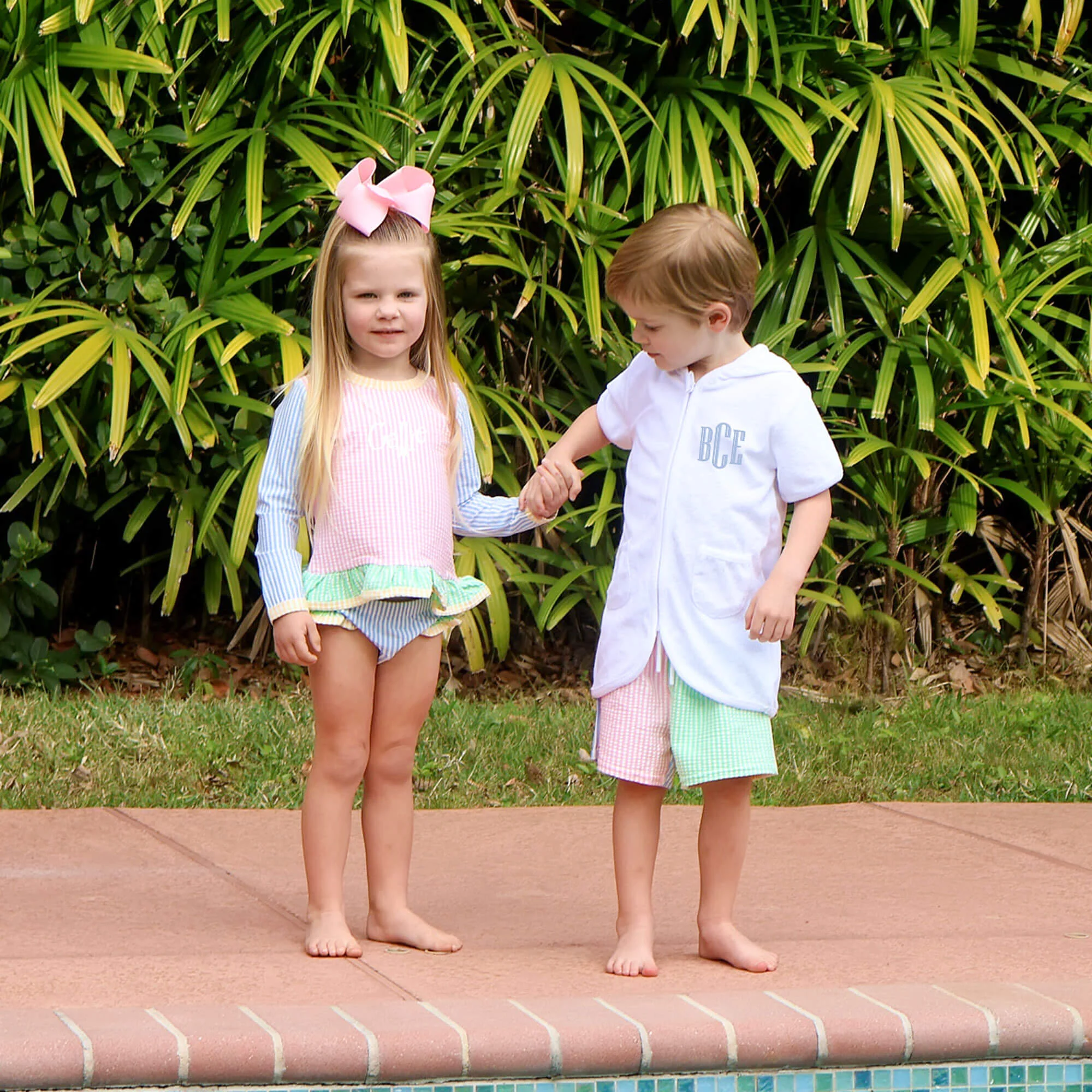 Colorblock Seersucker Rash Guard Set - Image 5