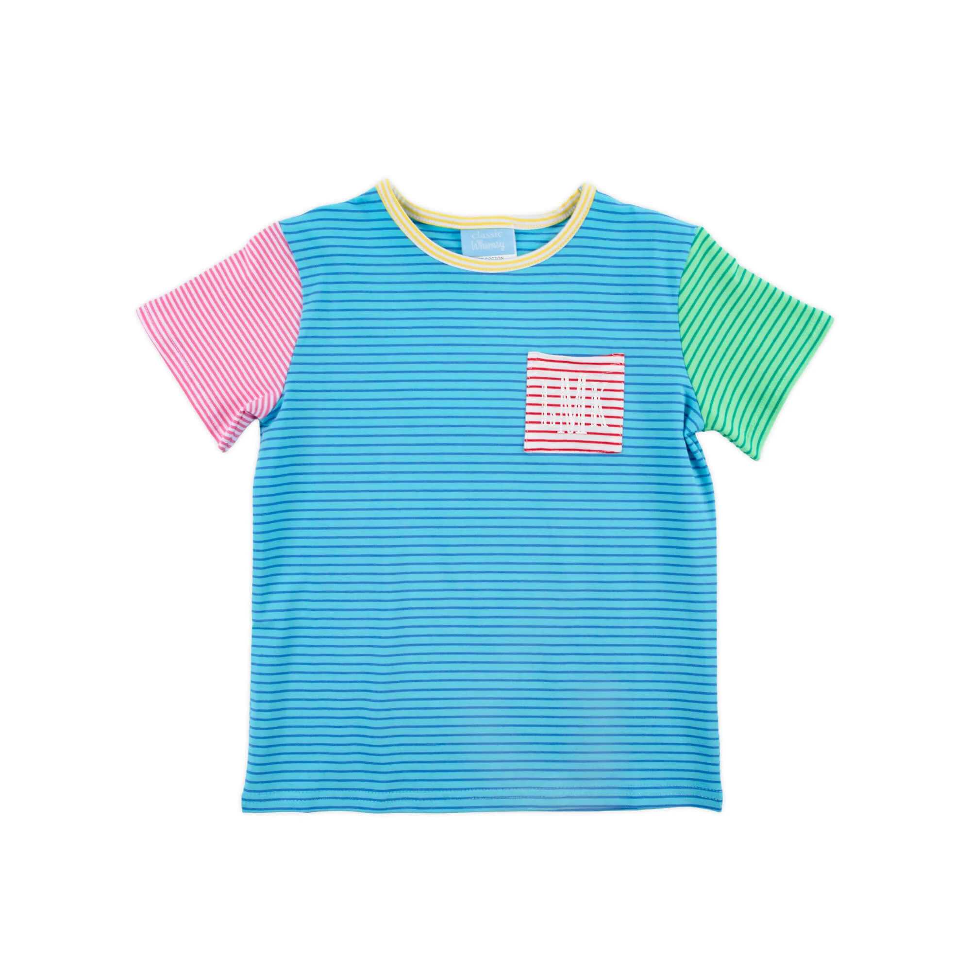 Colorblock Stripe Short Sleeve Pocket Shirt - Image 2