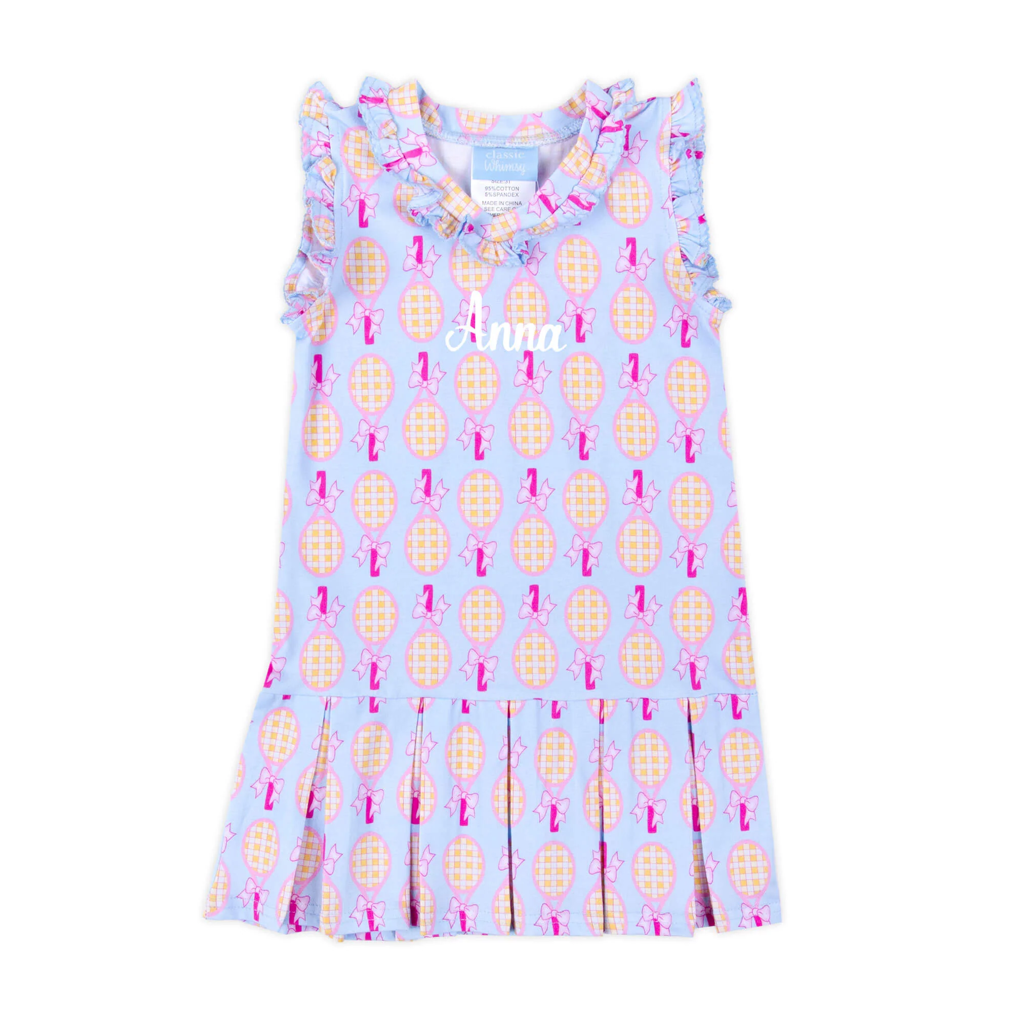Tennis Racquet Ruffle Dress - Image 2