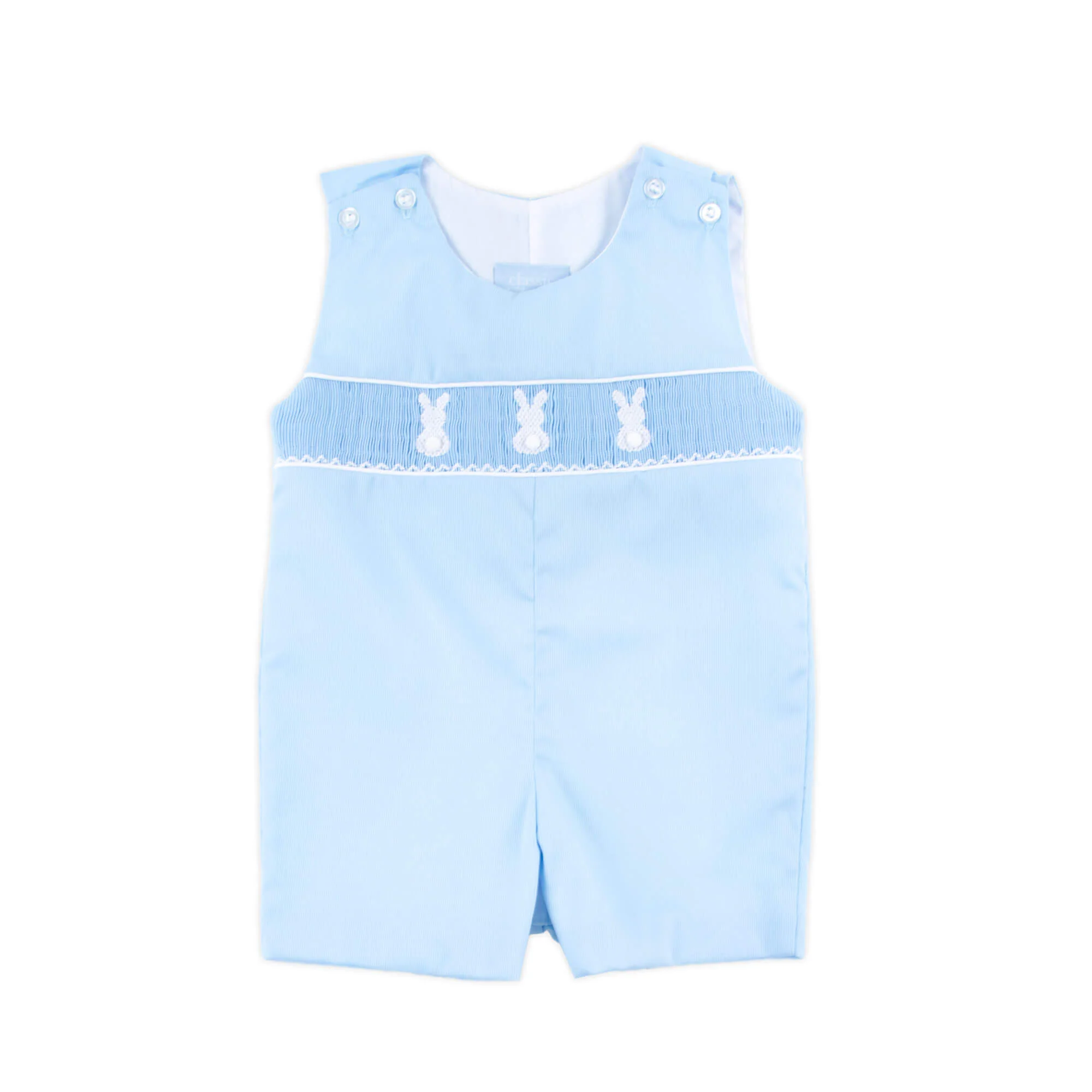 Cottontail Smocked Jon Jon Light Blue Pique - Image 2