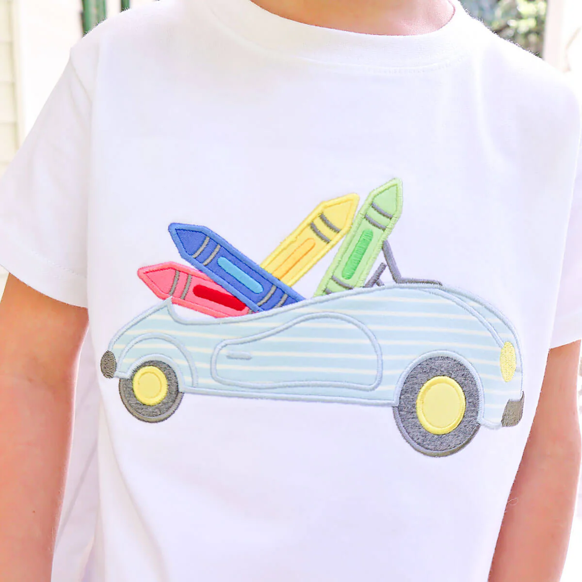 Crayon Car White Short Sleeve Shirt - Image 2