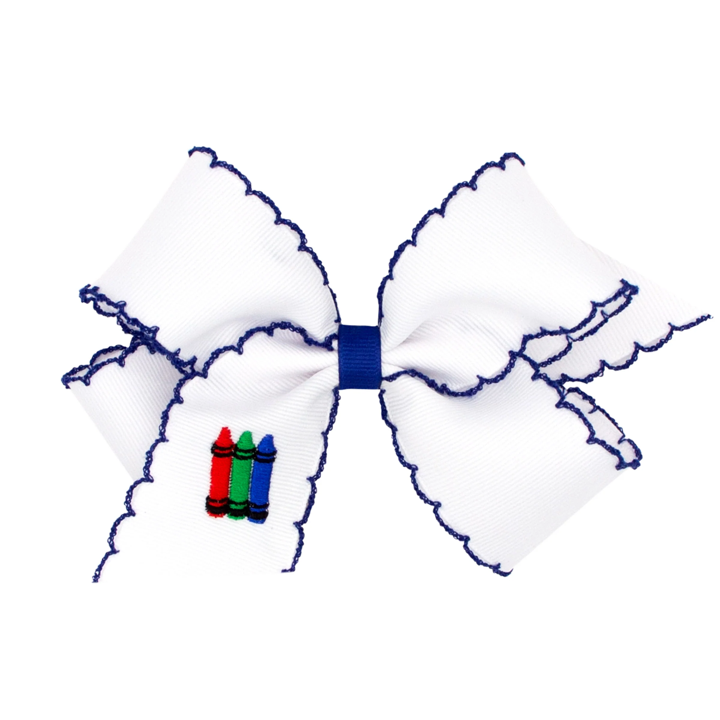 Crayons Embroidered Moonstitch Bow - Image 5