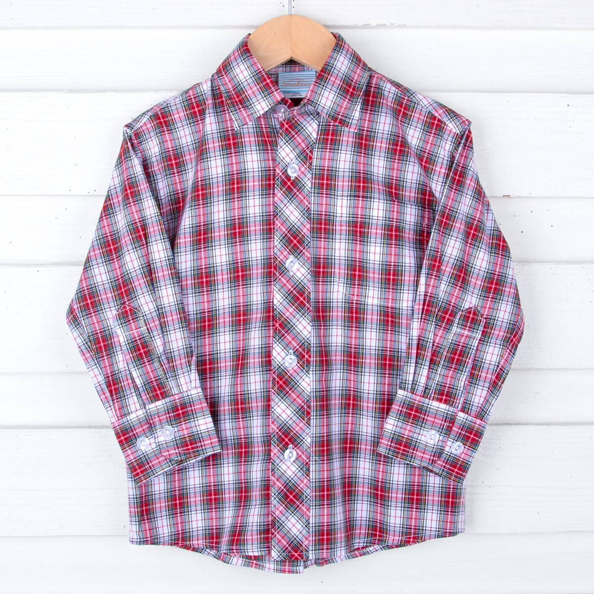 Cream Plaid Button Down - Image 2
